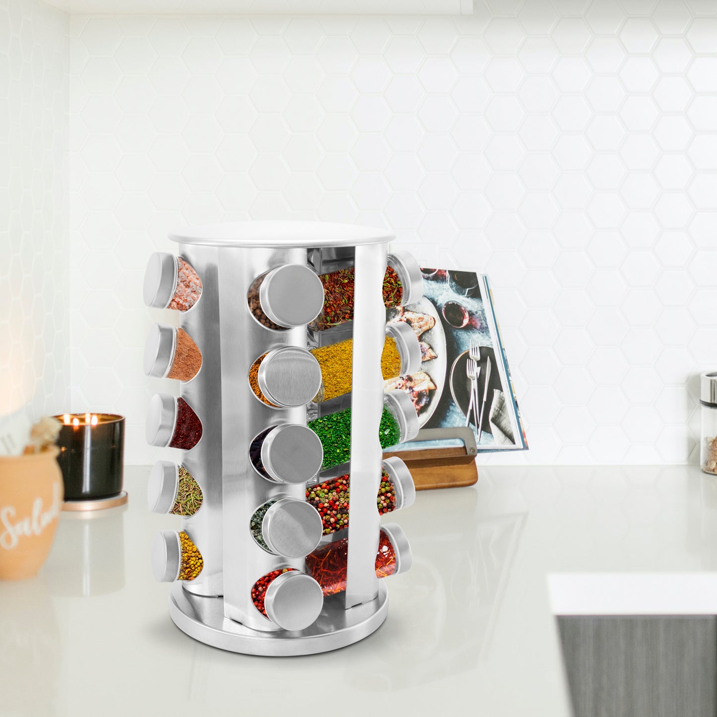 Especiero Giratorio de cocina 20 piezas