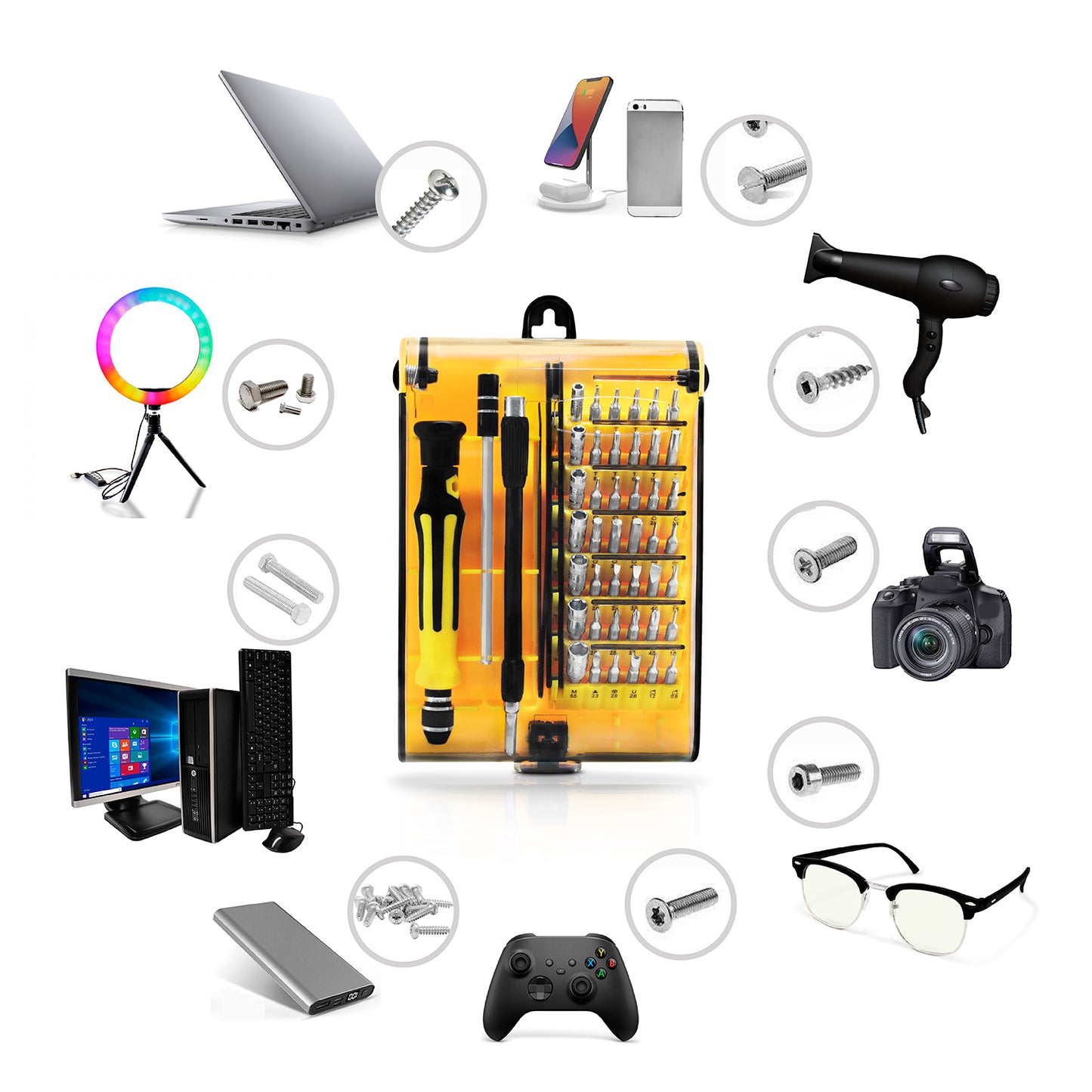 Kit Desarmador de Precisión 46 piezas