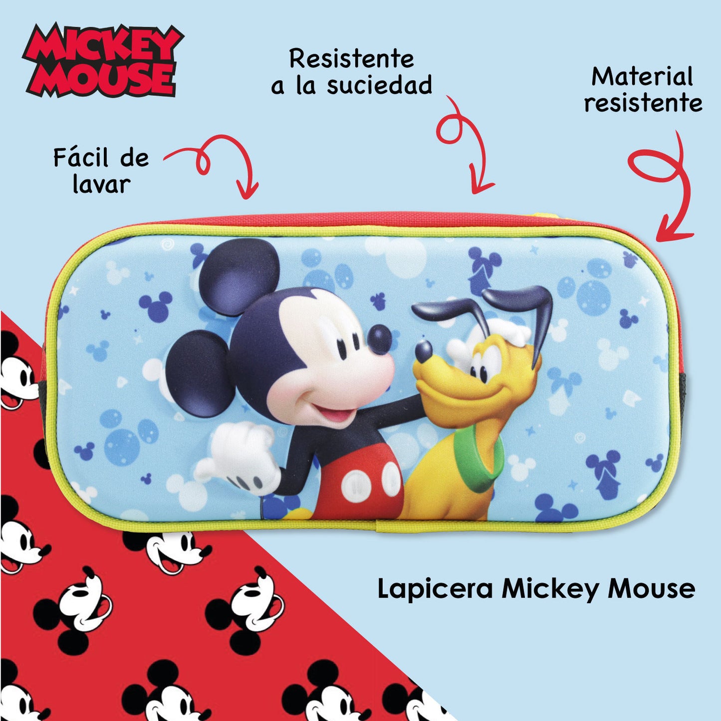 Lapicera escolar 3D Mickey Mouse