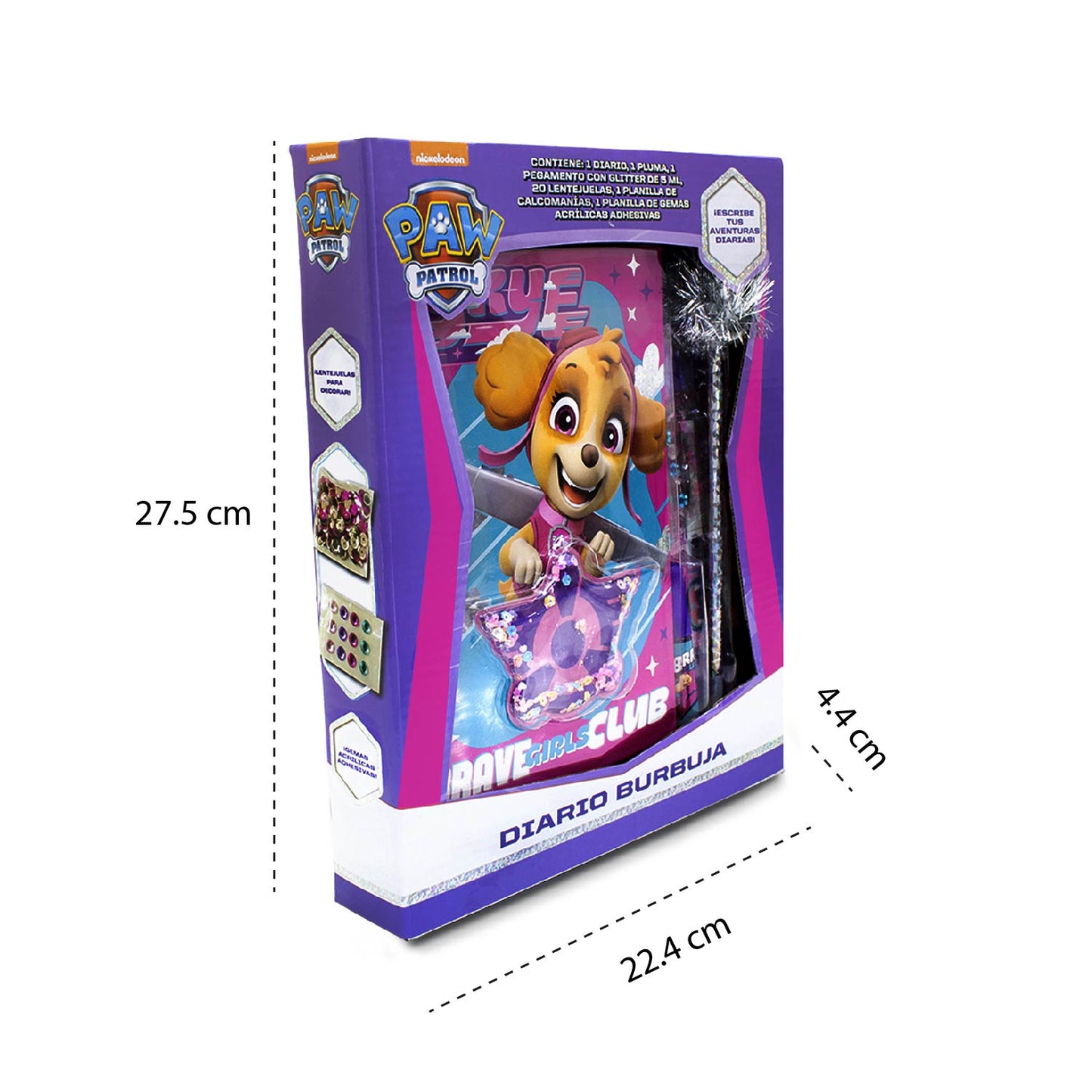 Diario Infantil con Efecto Burbuja – Paw Patrol