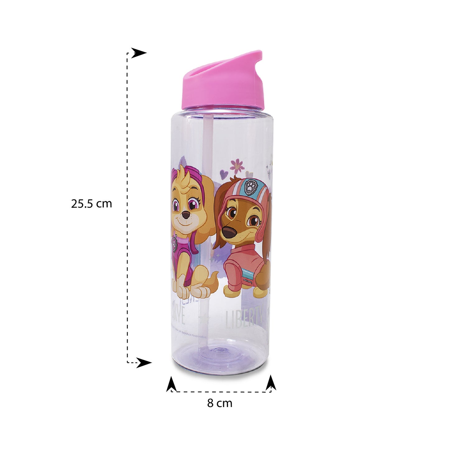 Botella con popote de Paw Patrol