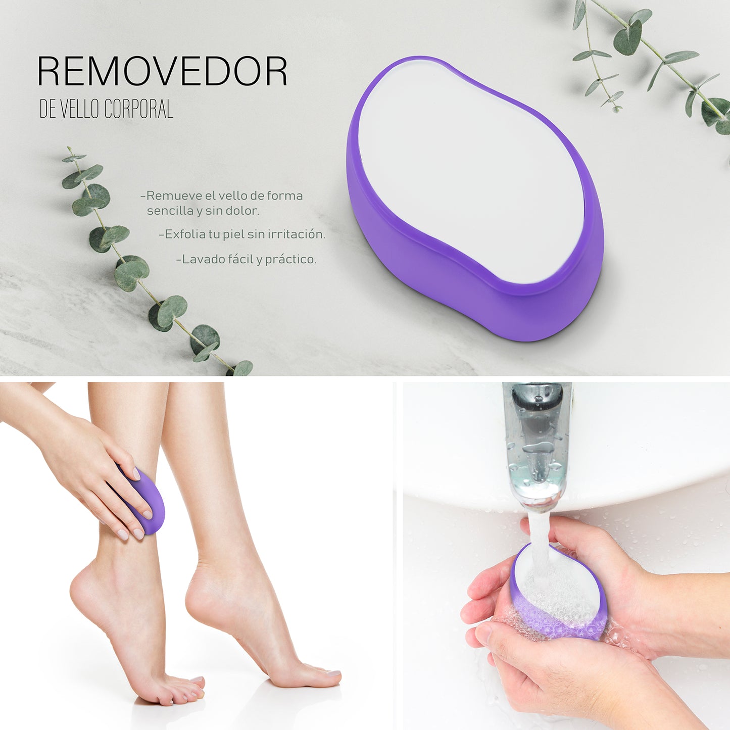Removedor Mágico de Vello Corporal | Suave, Eficaz y Reutilizable