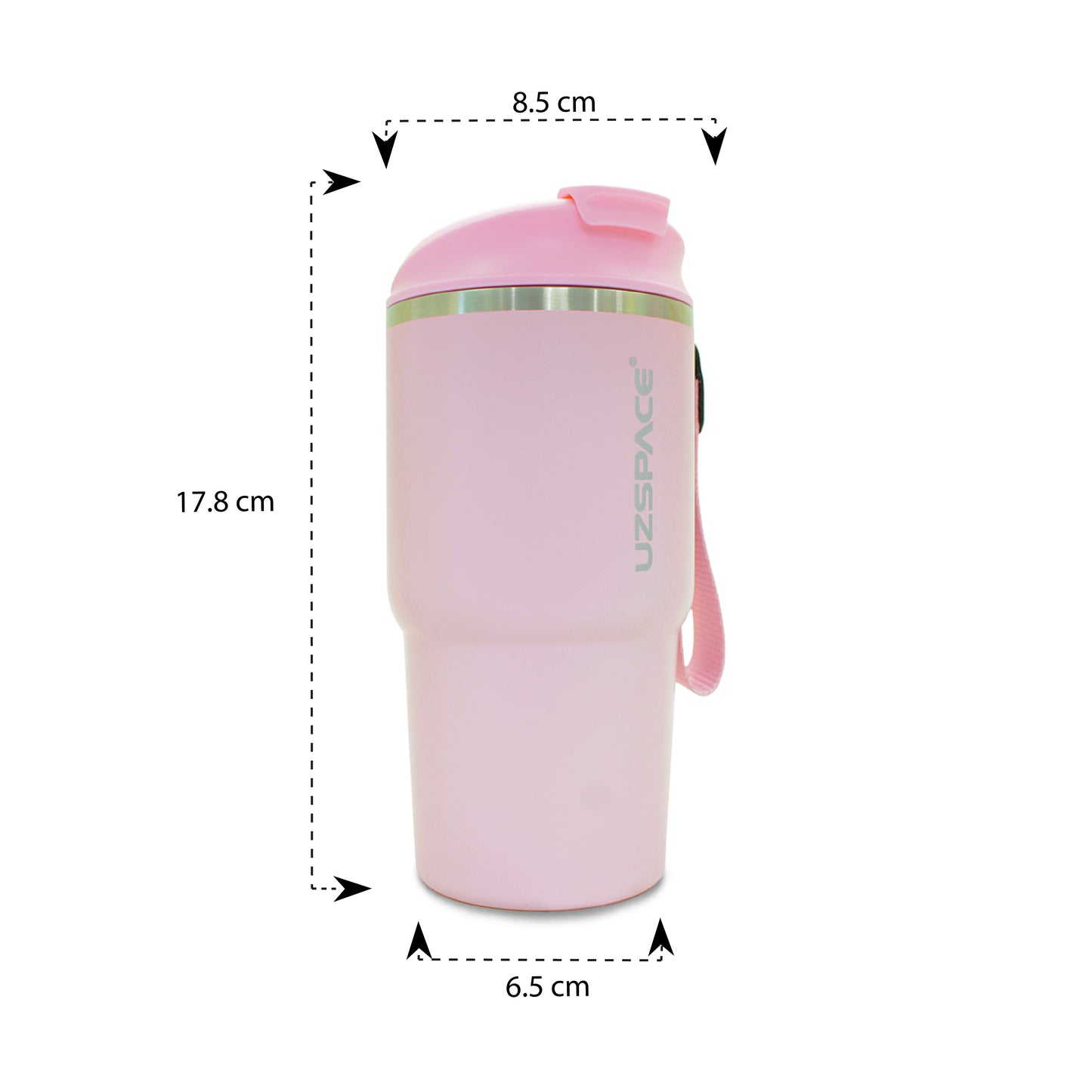 Termo metalico rosa 580 ml