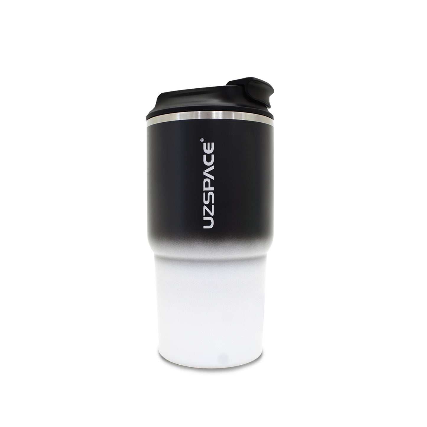 Termo de acero inoxidable bicolor blanco con negro 580 ml