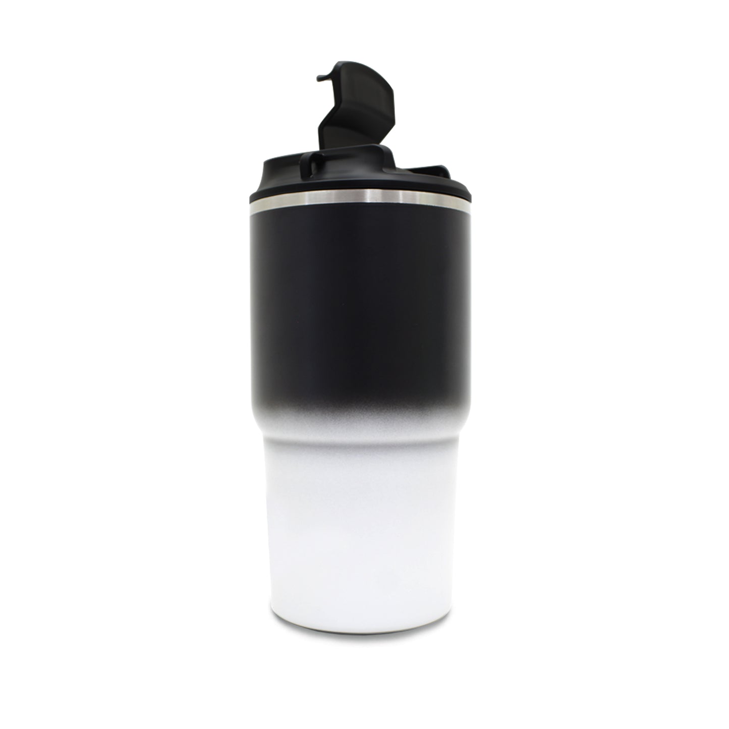 Termo de acero inoxidable bicolor blanco con negro 580 ml