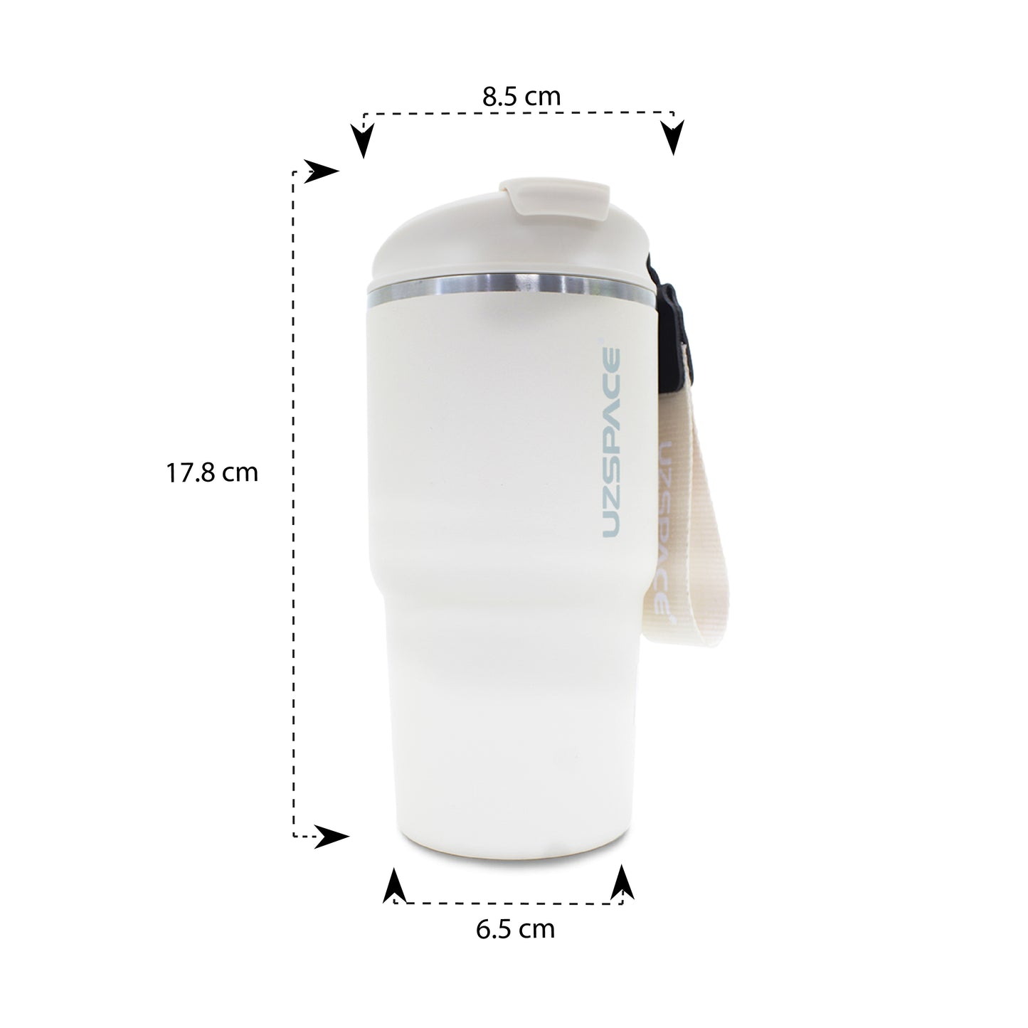 Termo de acero inoxidable blanco 580 ml