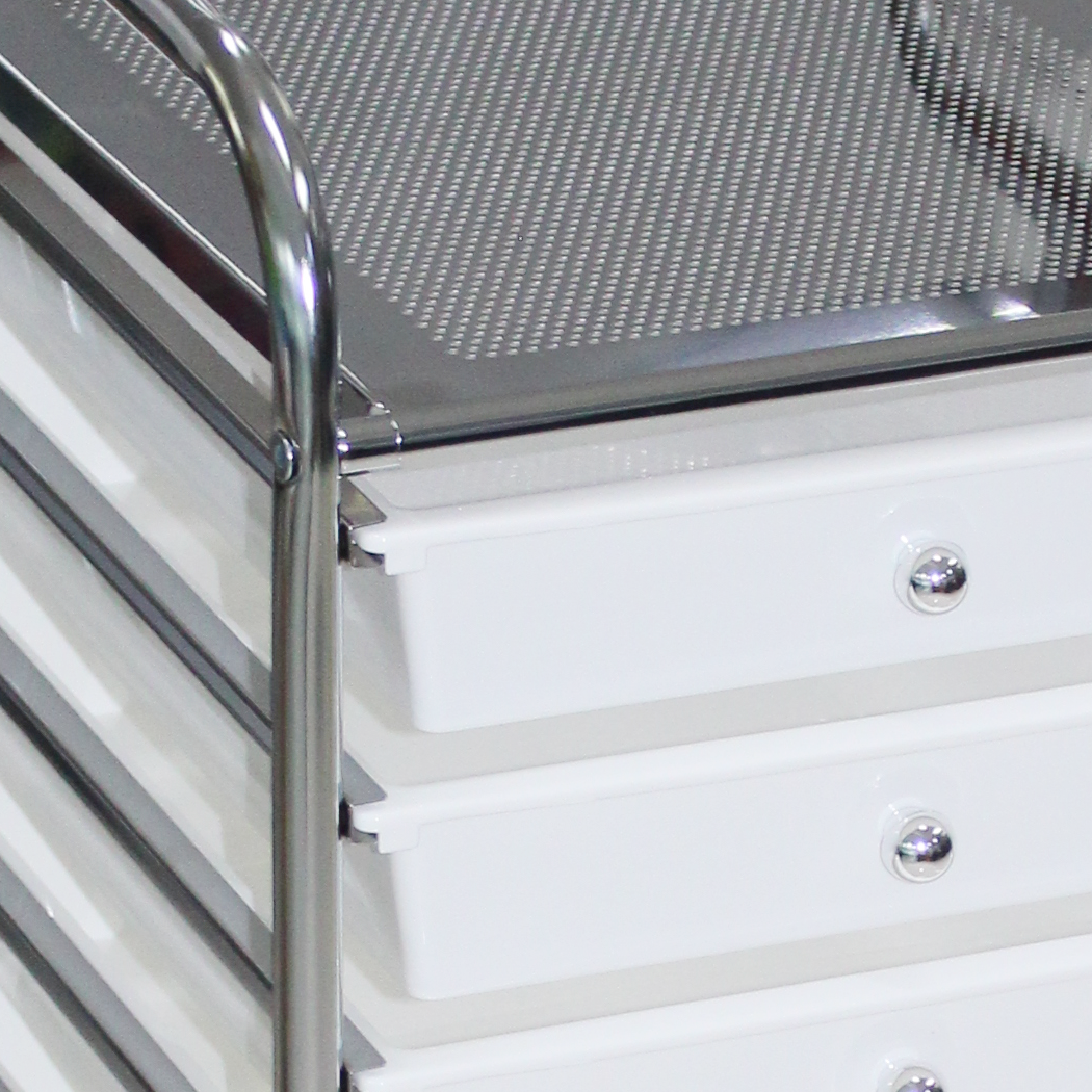 Carrito Organizador Blanco-Metal