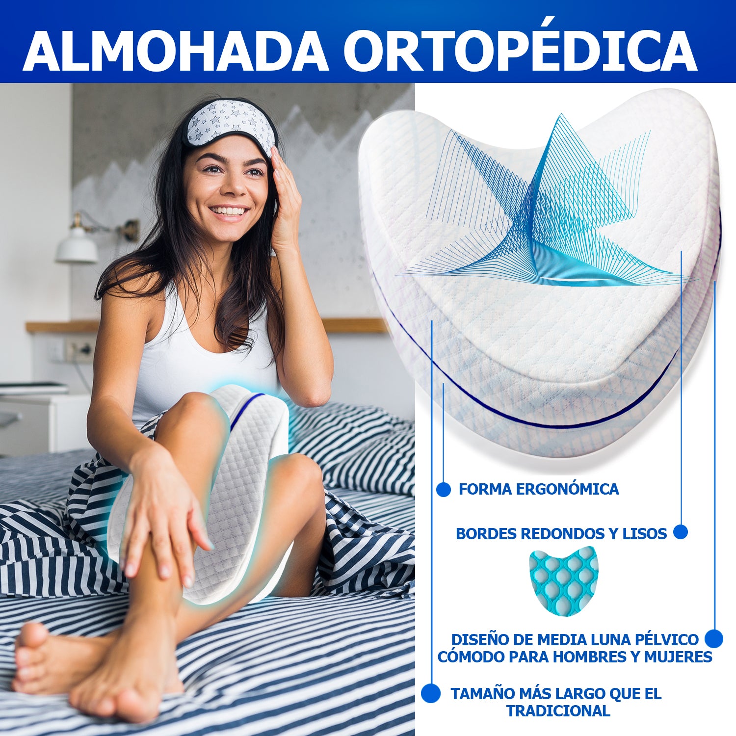 Almohada para piernas ortopédica – Andromeda Inc