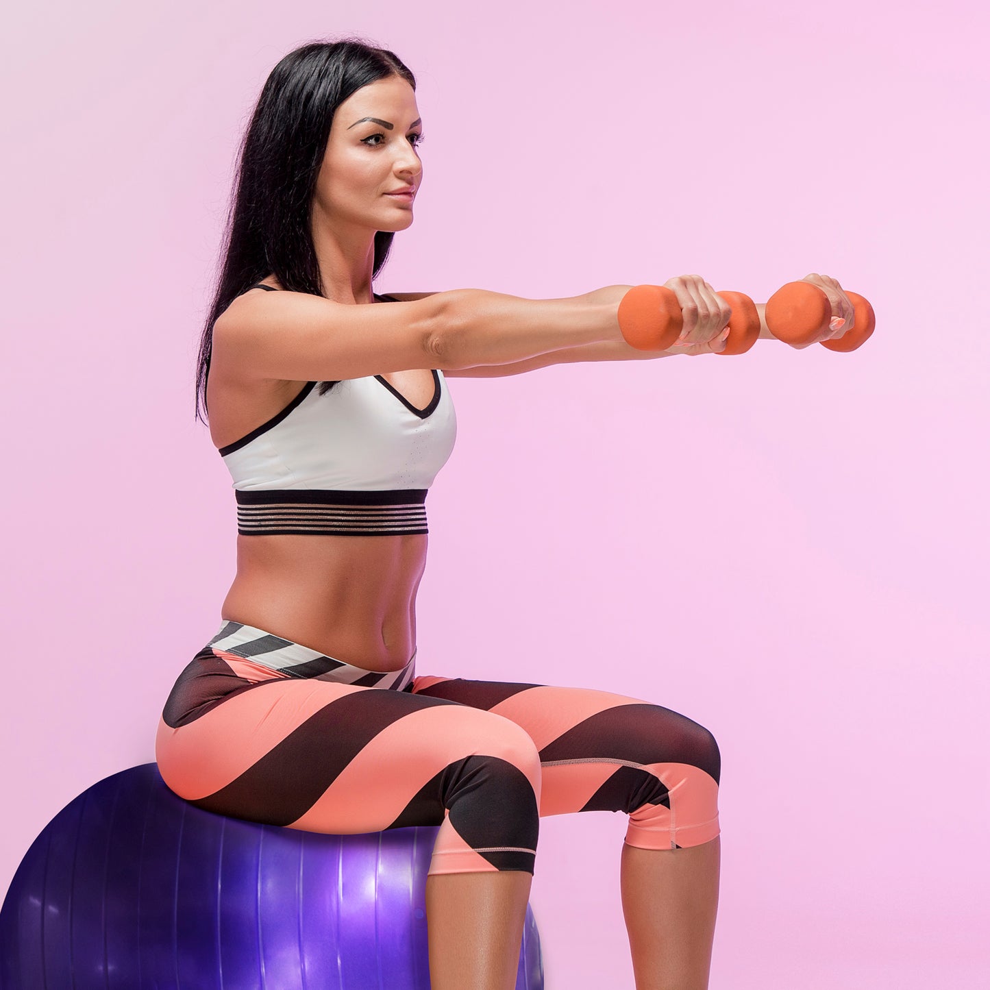 Pelota de Yoga 65 cm Morada