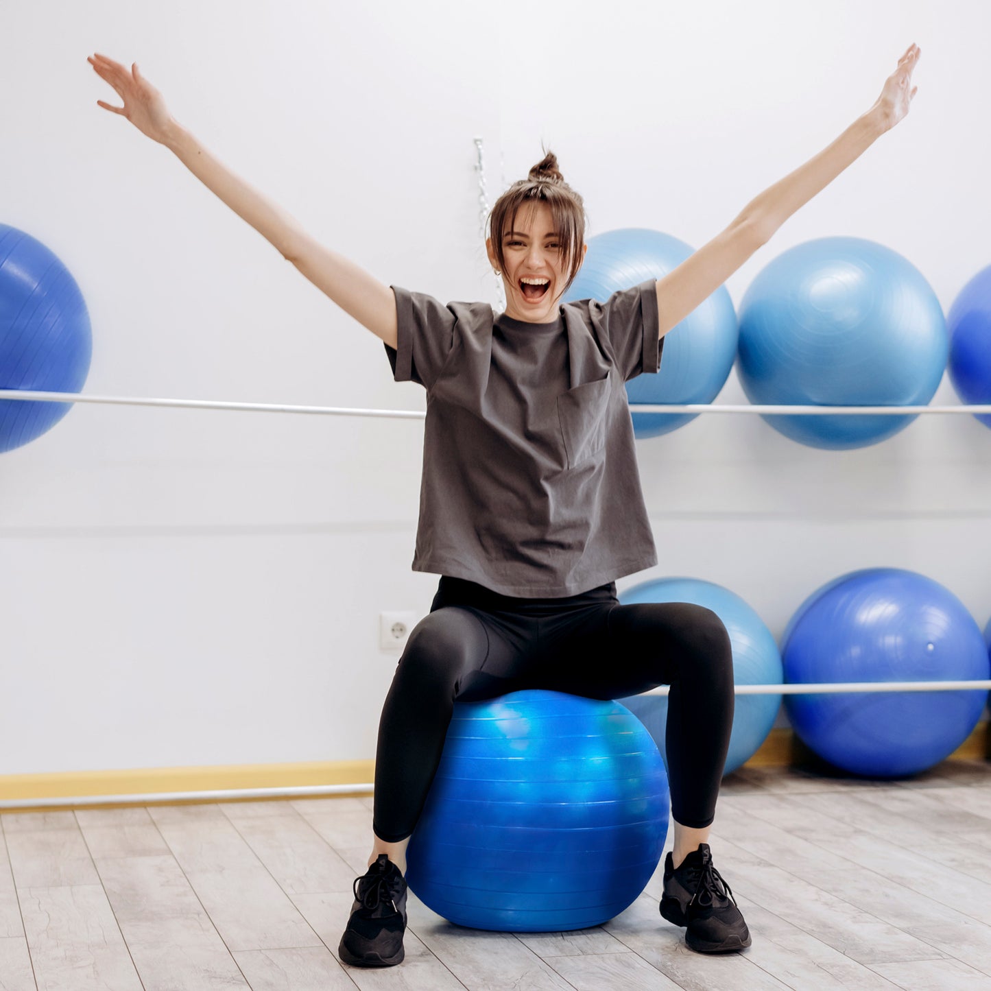 Pelota de Yoga 65 cm Azul