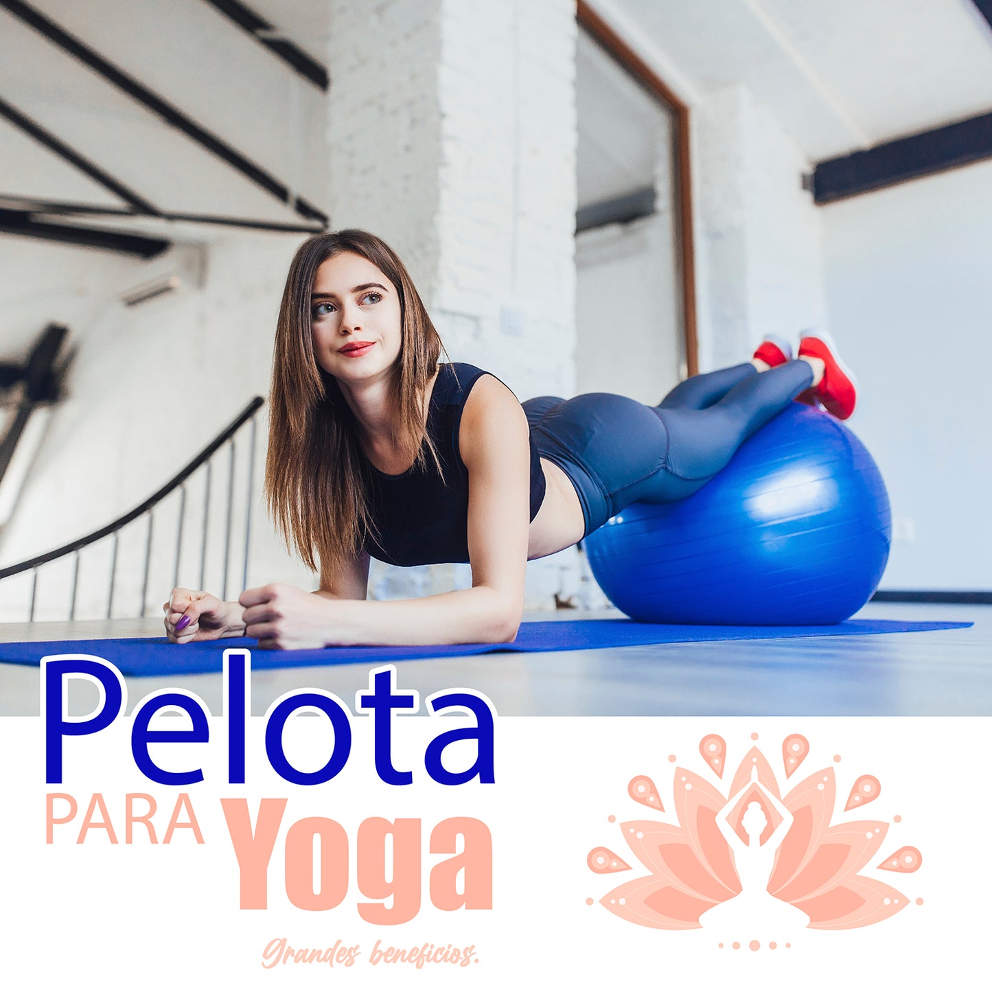 Pelota de Yoga 65 cm Azul