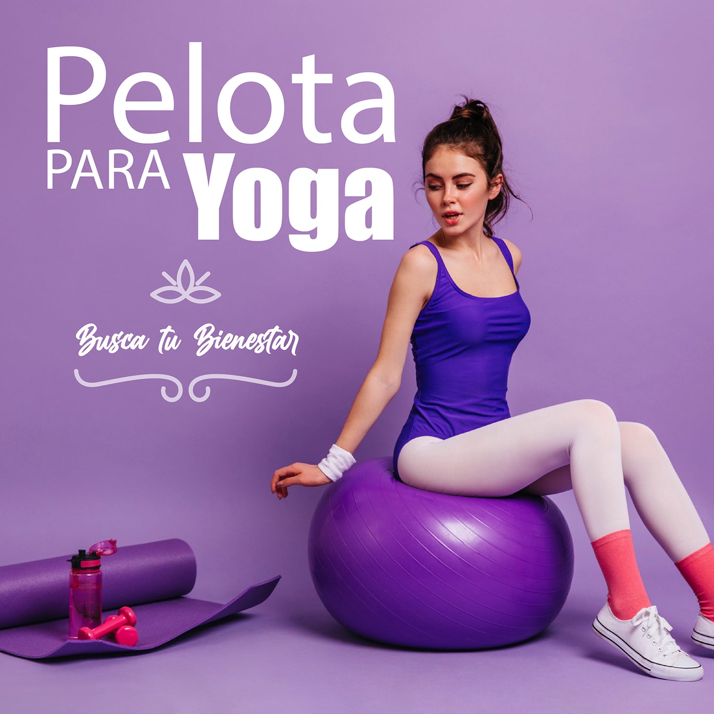 Pelota de Yoga 65 cm Morada