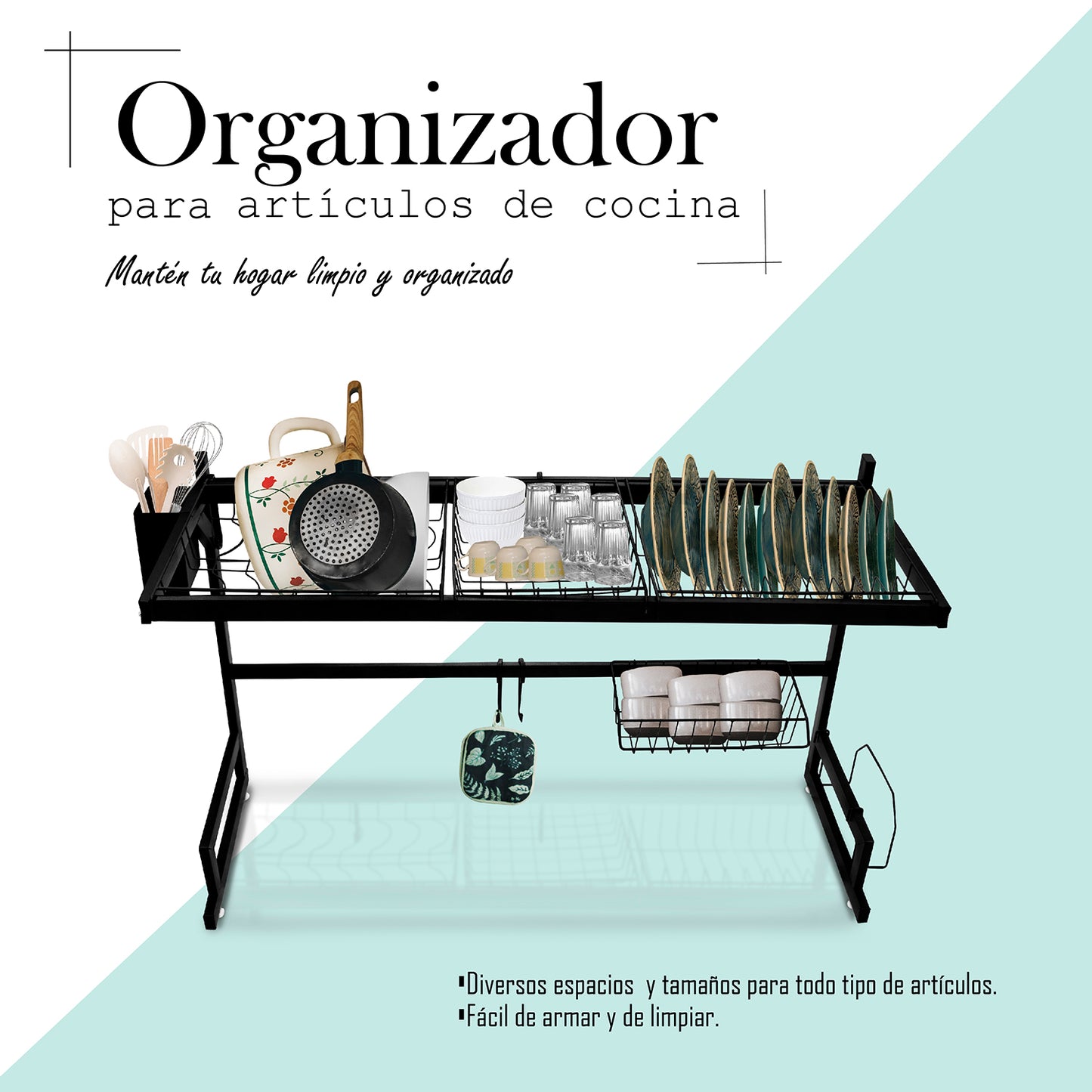 Escurridor y organizador para trastes