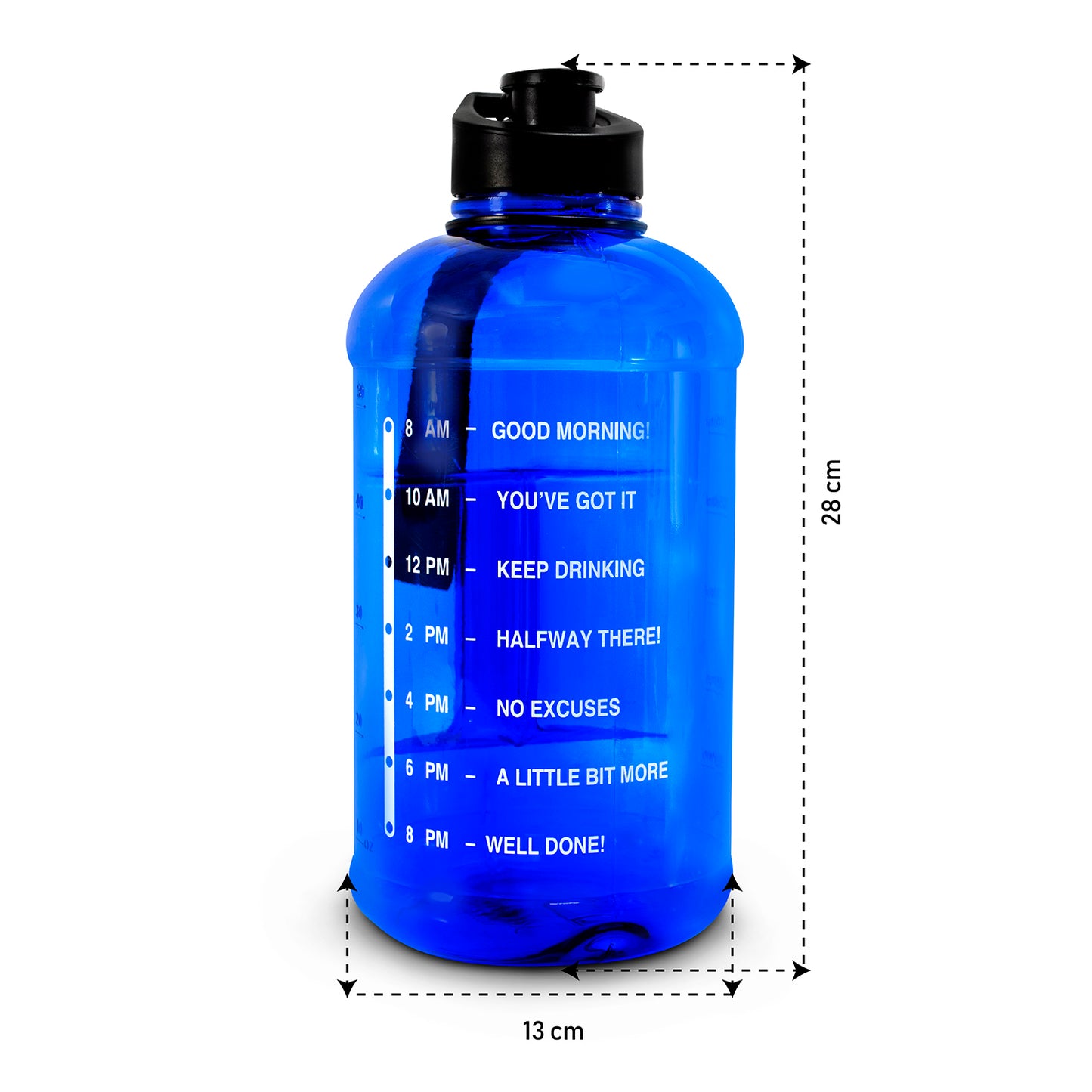 Botella Motivacional 2.2 litros tipo garrafón azul