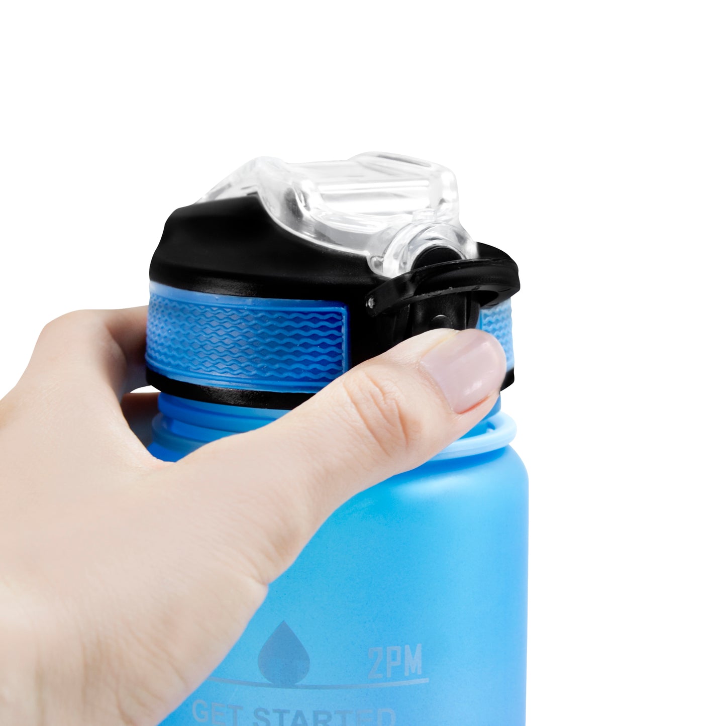 Botella Motivacional 1 litro azul/rosa