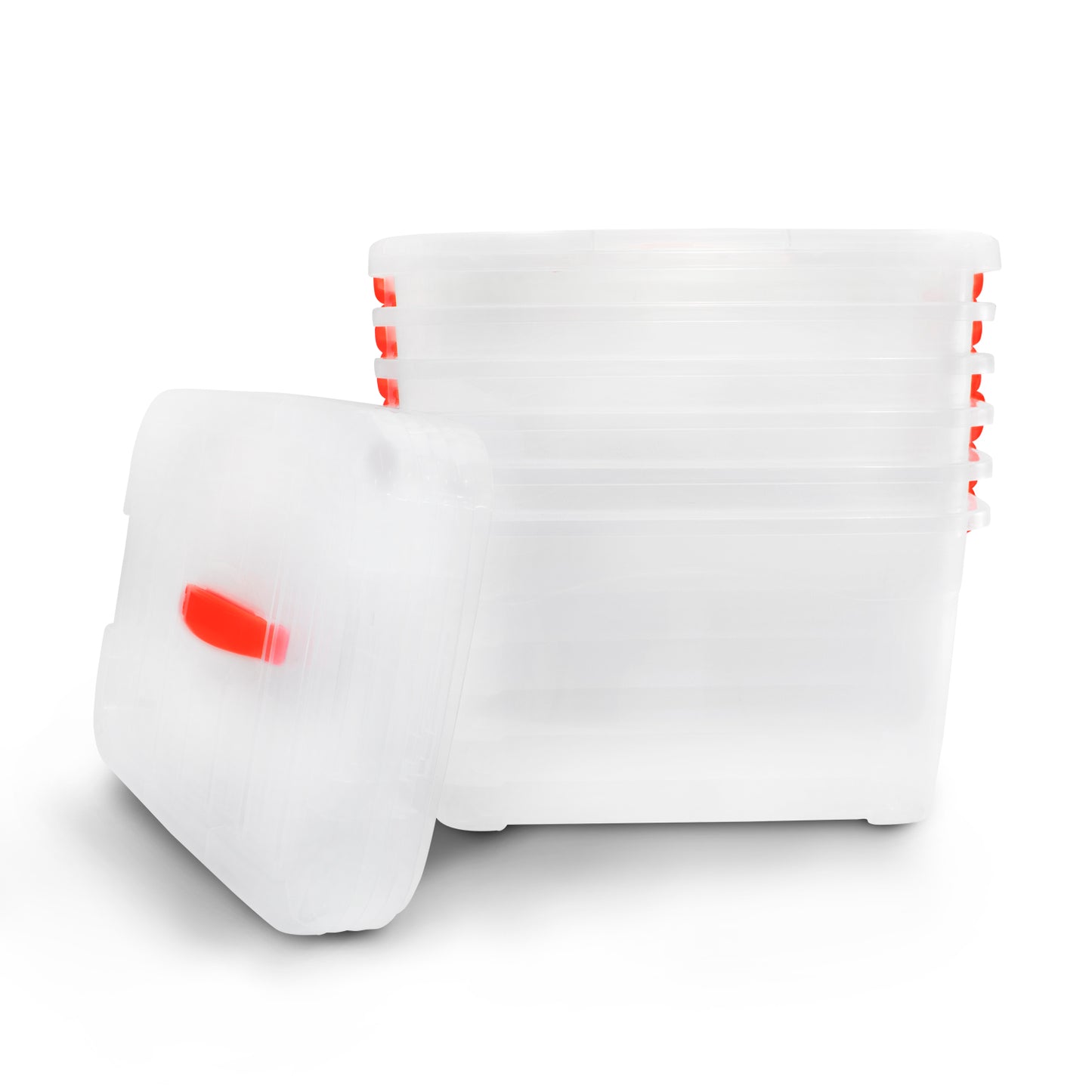 Cajas De Almacenamiento Transparentes Con Tapa 6 Piezas