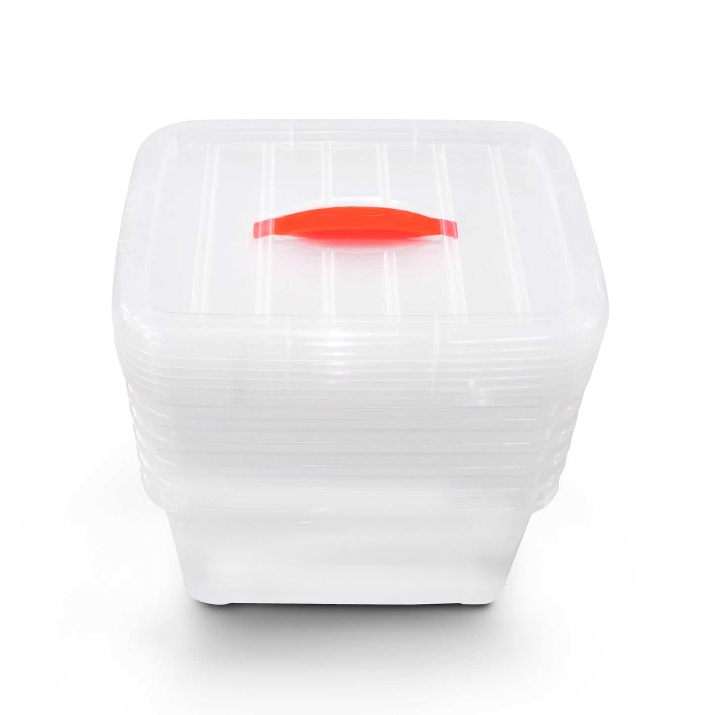 Cajas De Almacenamiento Transparentes Con Tapa 6 Piezas