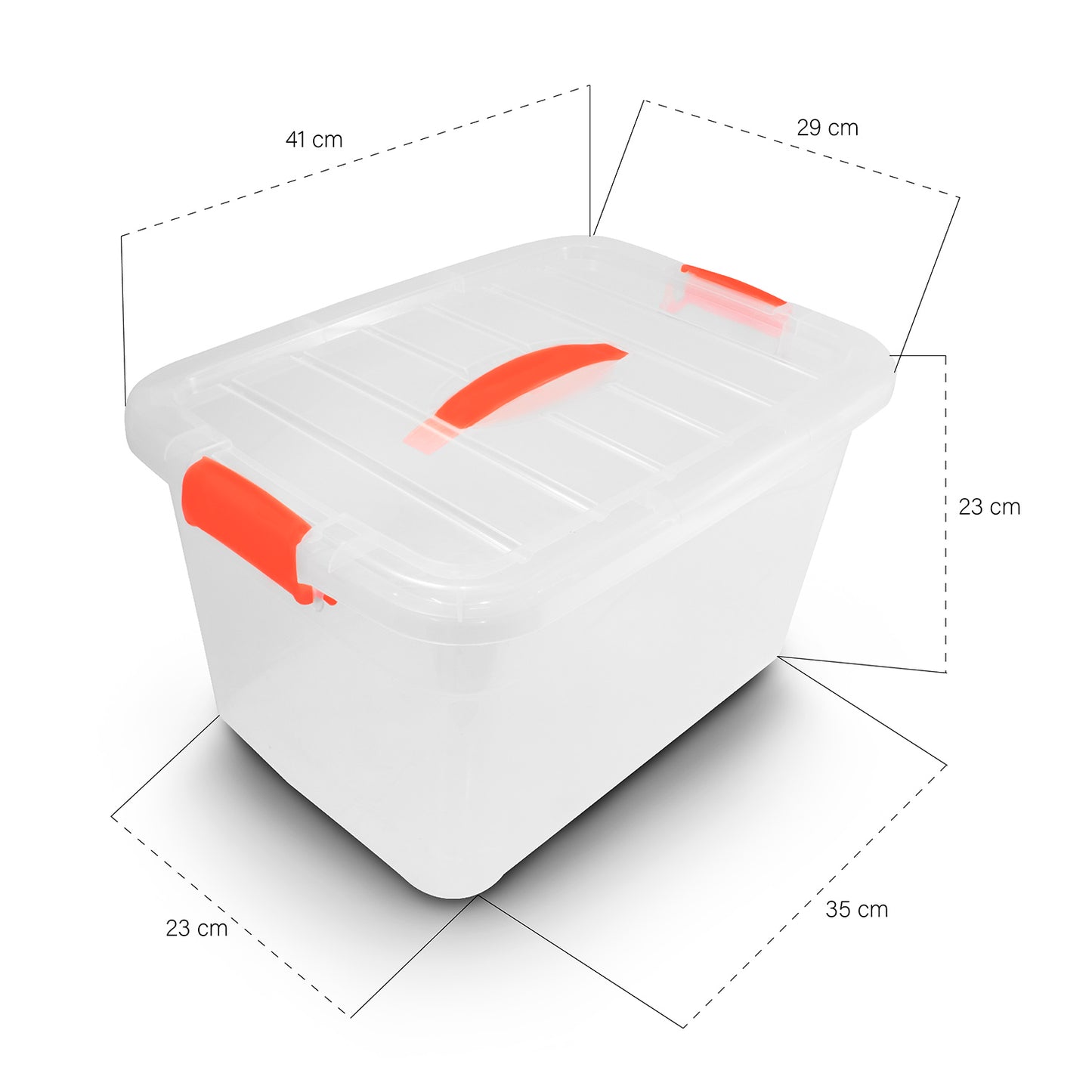 Cajas De Almacenamiento Transparentes Con Tapa 6 Piezas