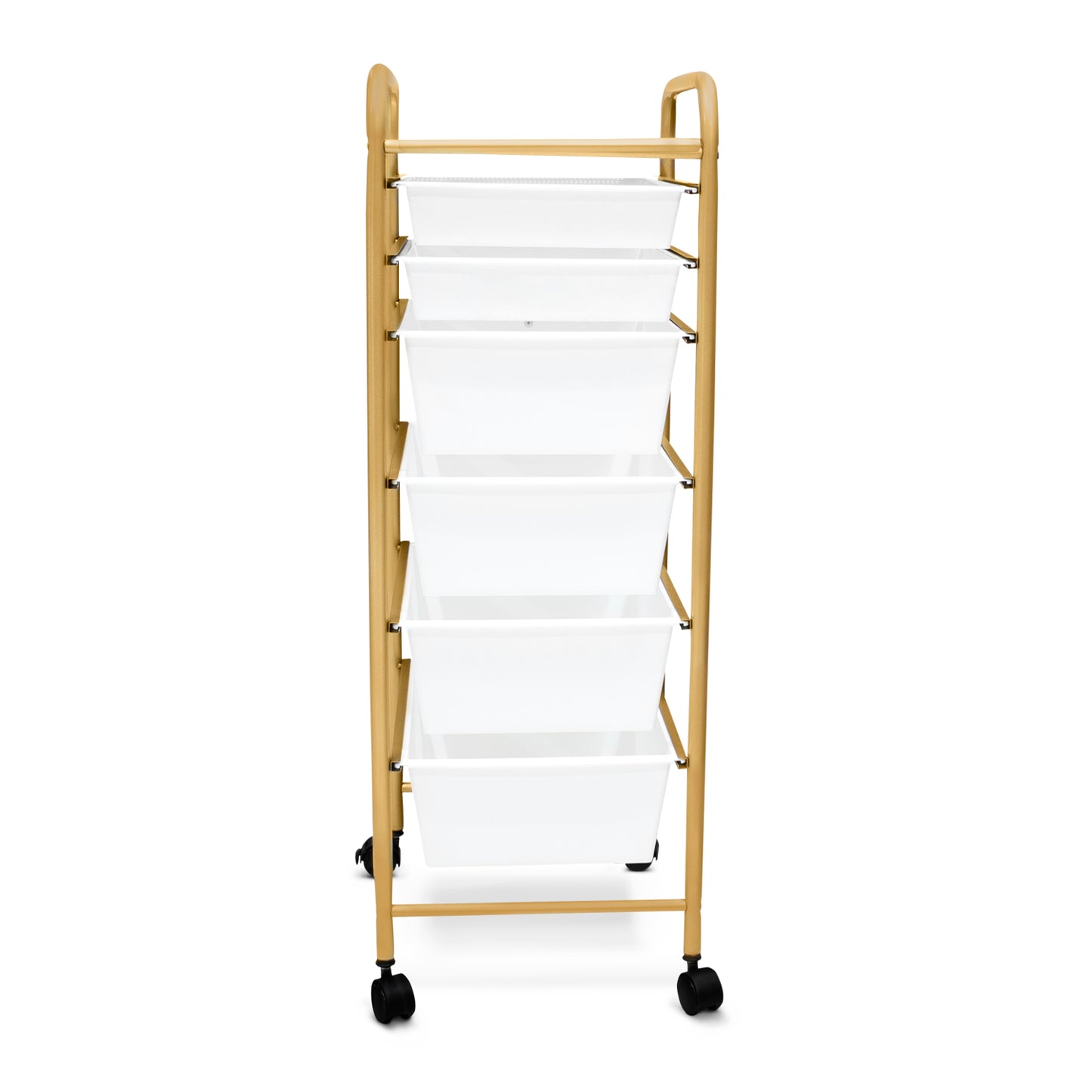 Organizador 6 cajones blanco/dorado