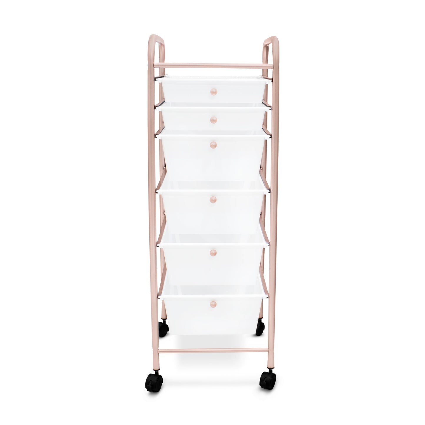 Organizador 6 cajones blanco/rosa