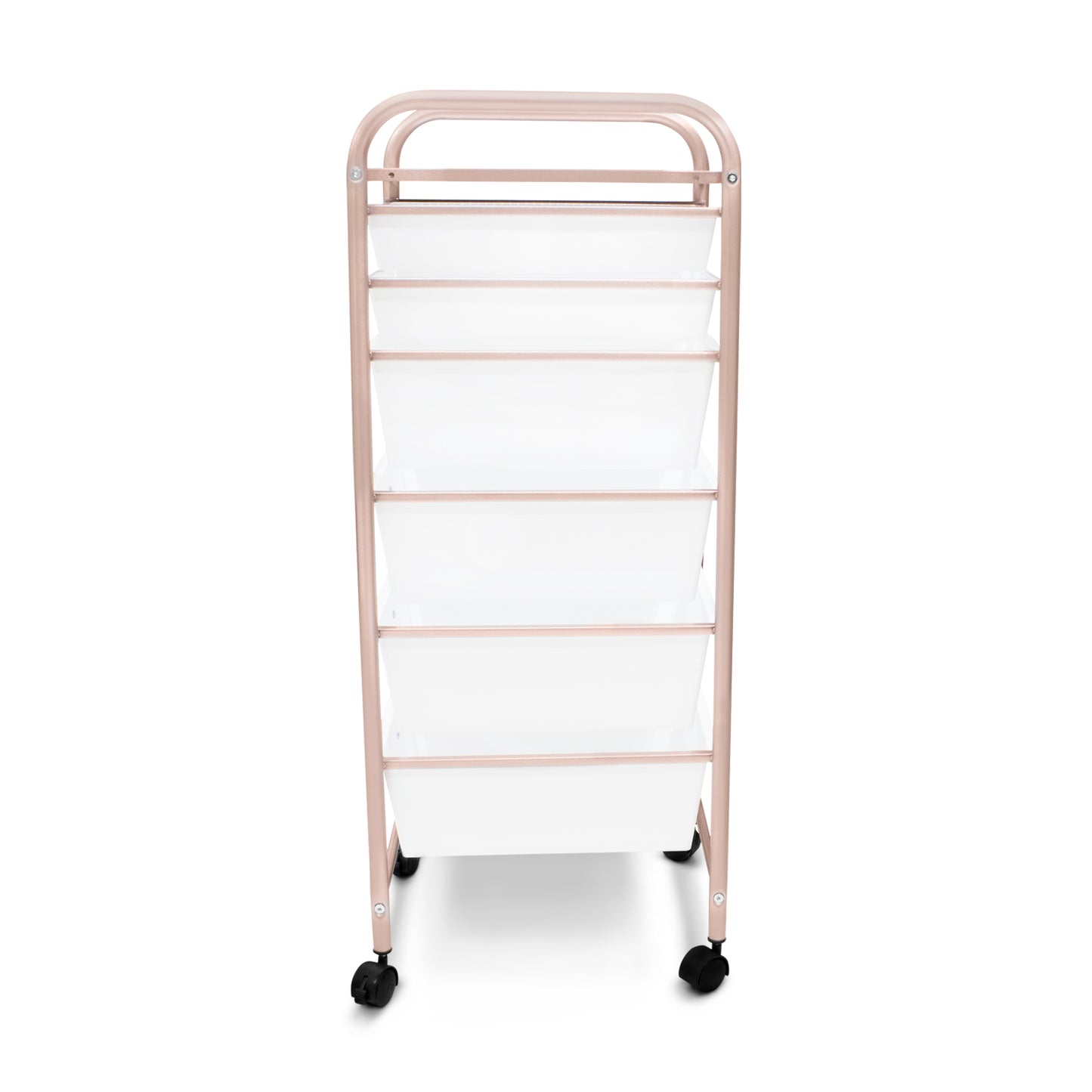 Organizador 6 cajones blanco/rosa