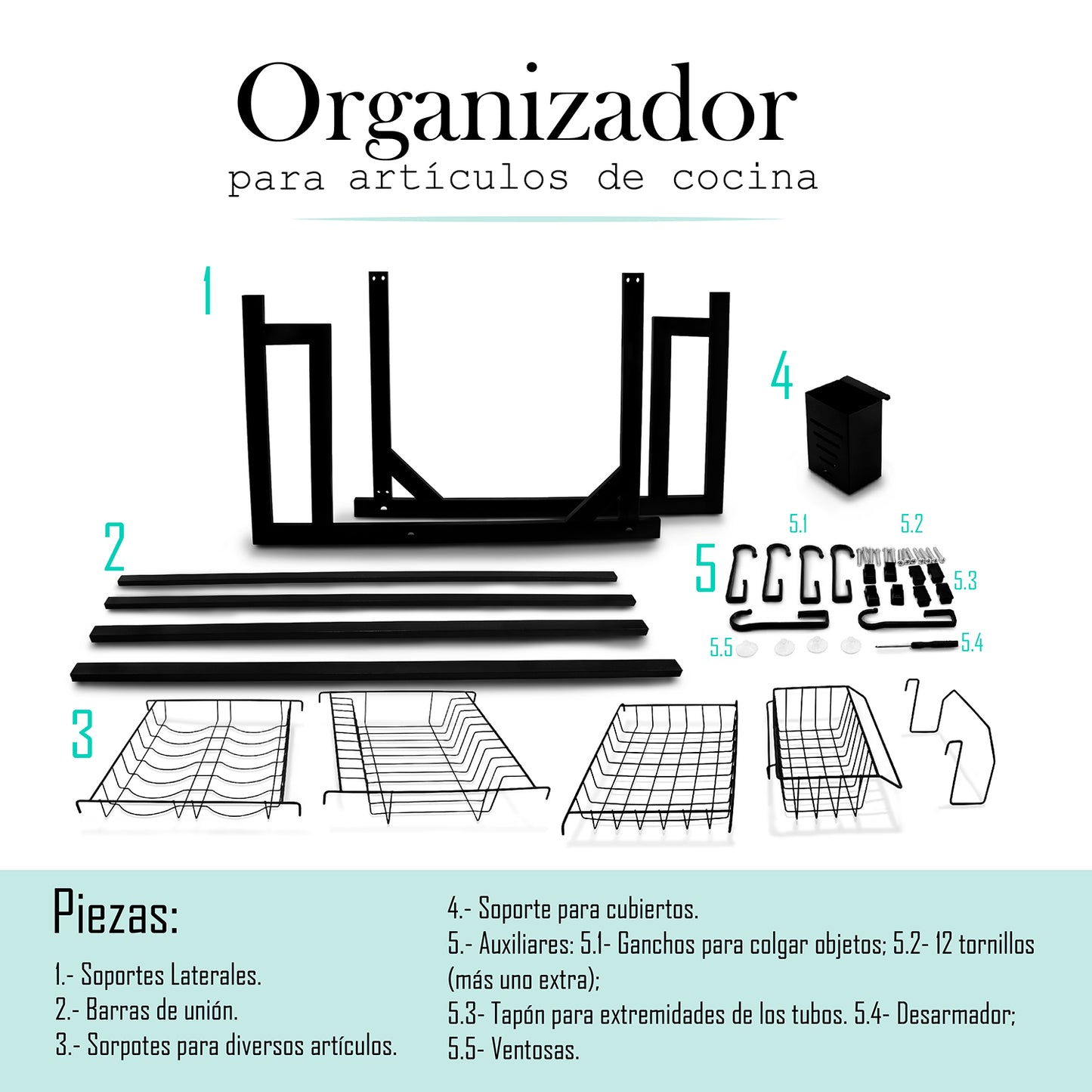Escurridor y organizador para trastes