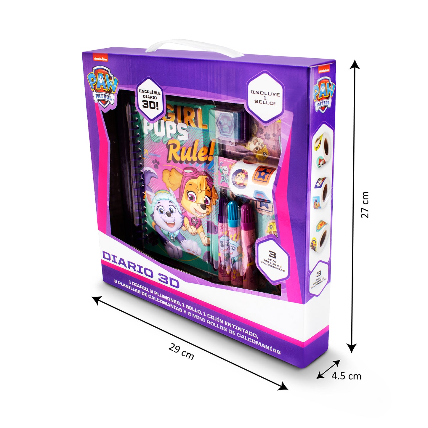 Diario 3D Paw Patrol Niña