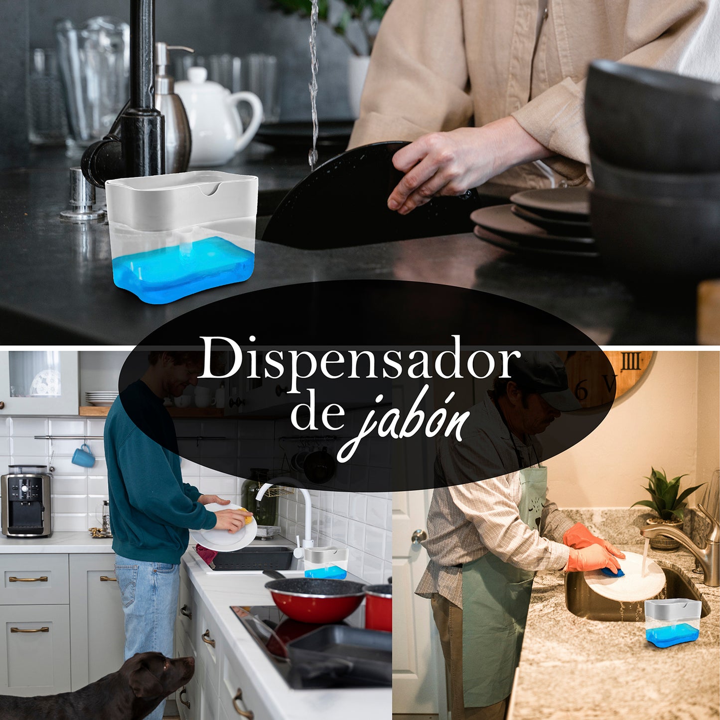 Dispensador de jabón para cocina