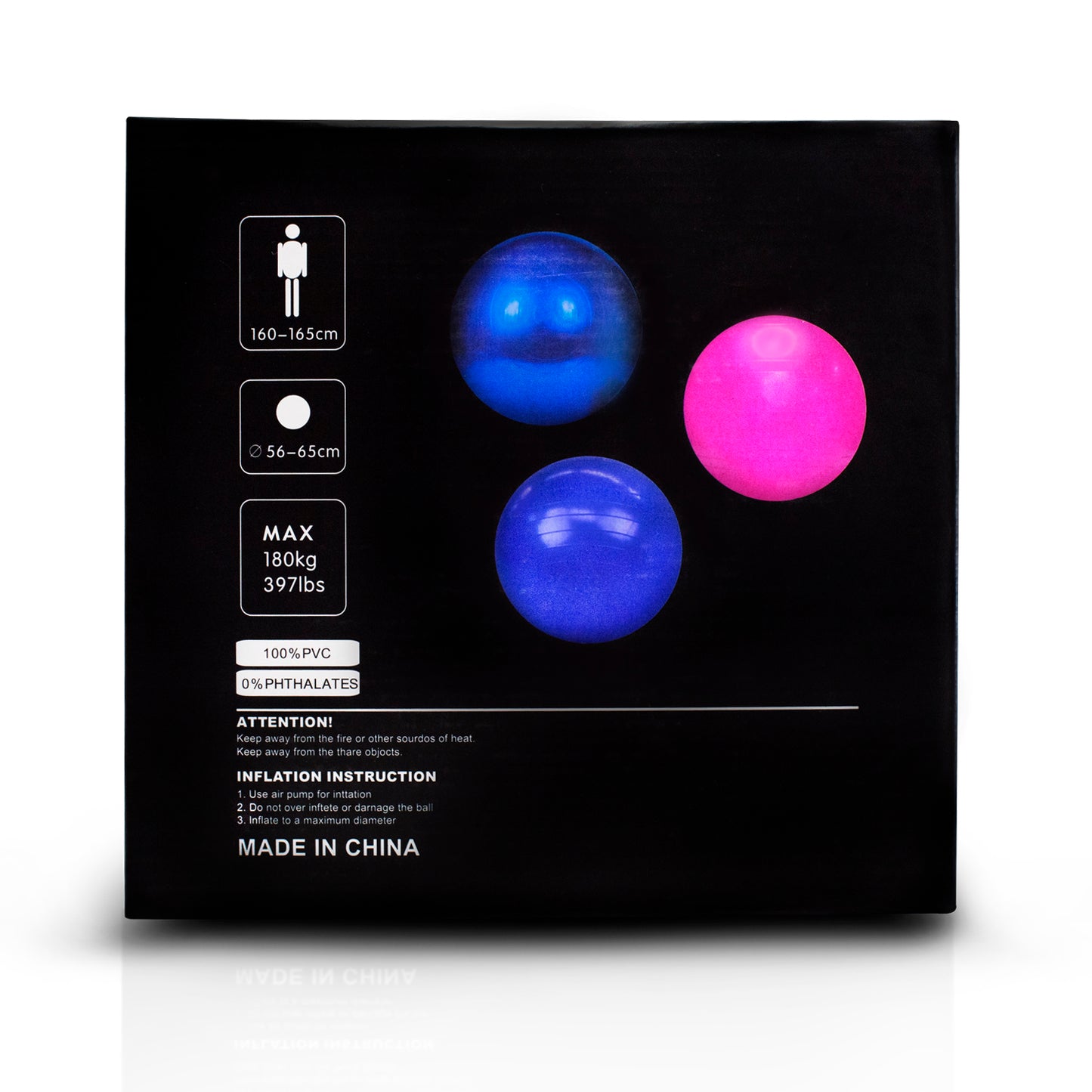 Pelota de Yoga 65 cm Azul