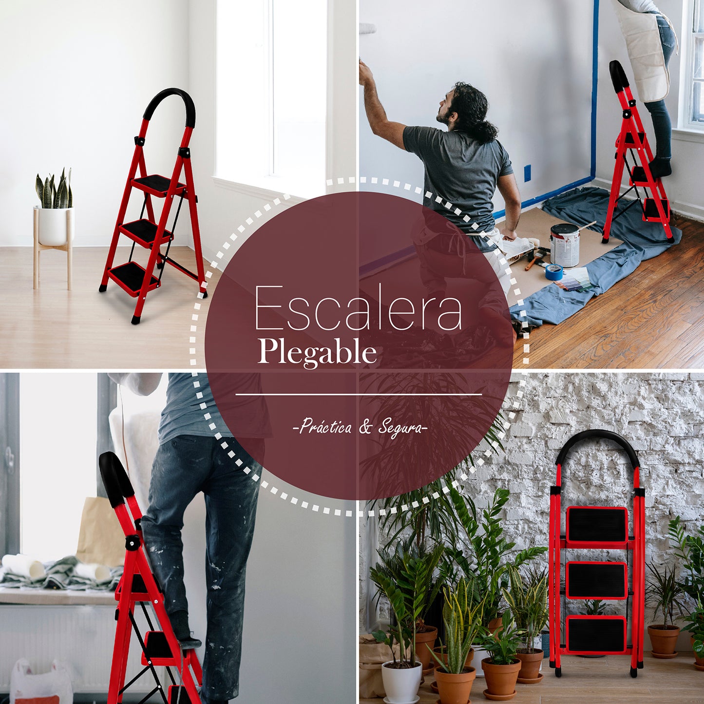 Escalera plegable tipo tijera