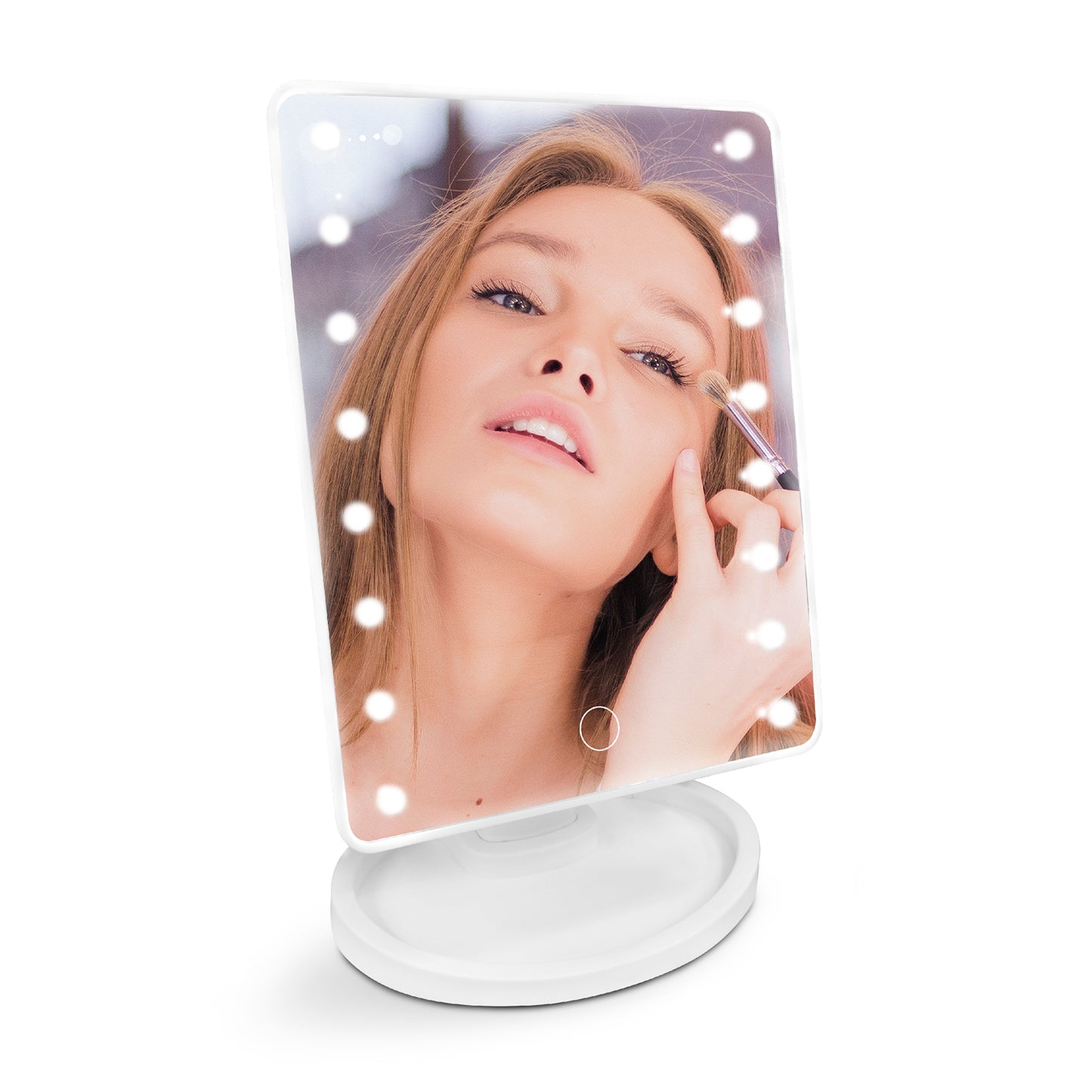 Espejo Para Maquillaje Luz Led Recargable Touch