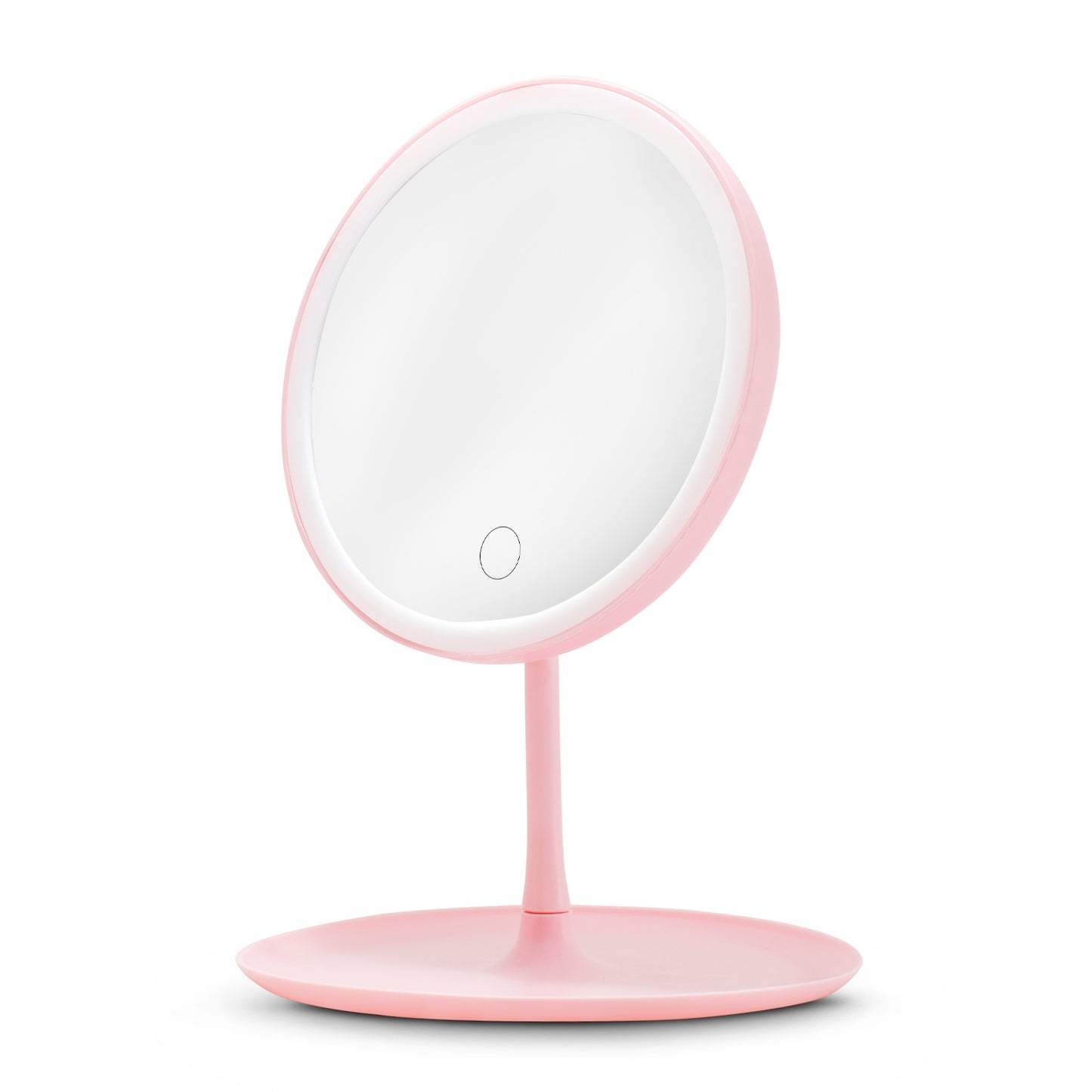 Espejo de maquillaje con luz led redondo