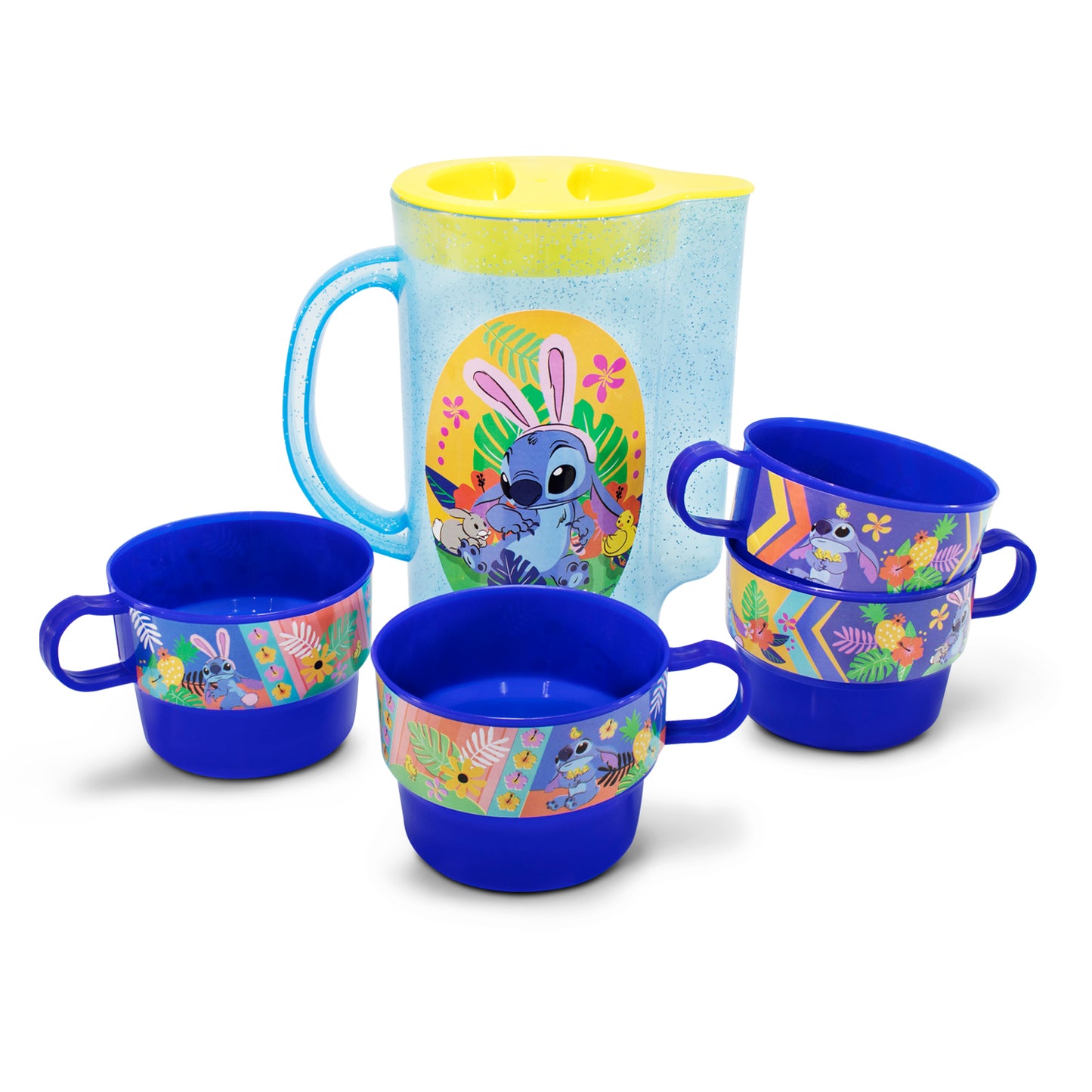 Jarra con tazas Stitch