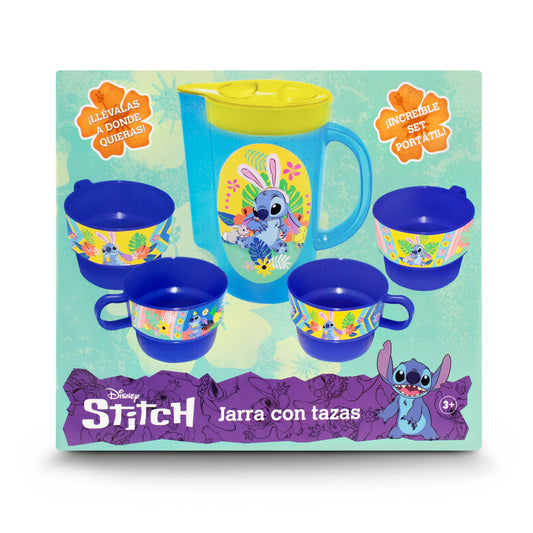 Jarra con tazas Stitch