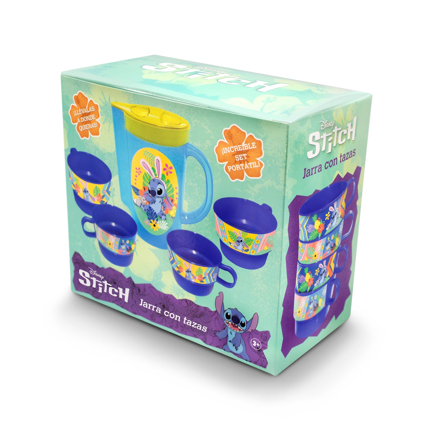 Jarra con tazas Stitch