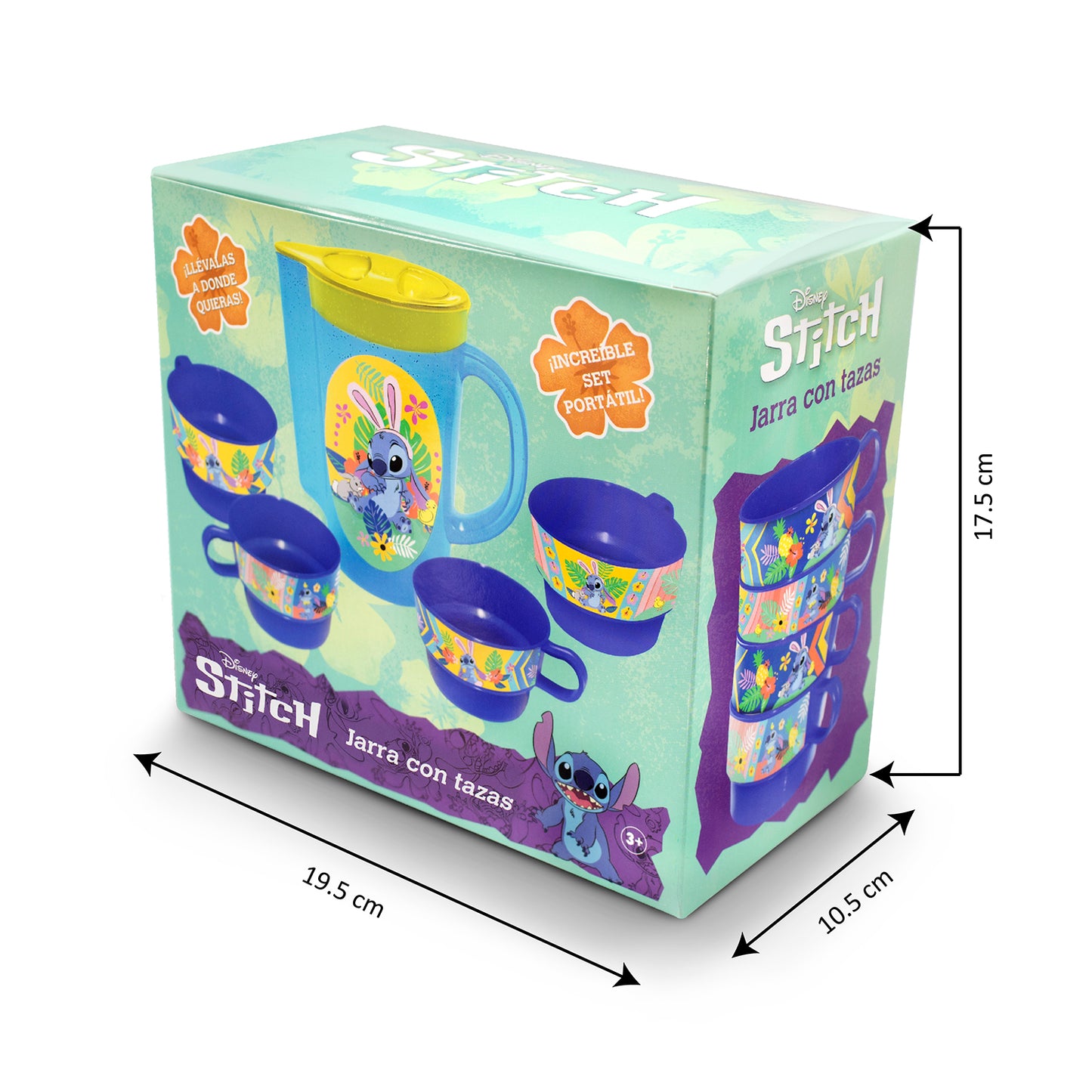 Jarra con tazas Stitch