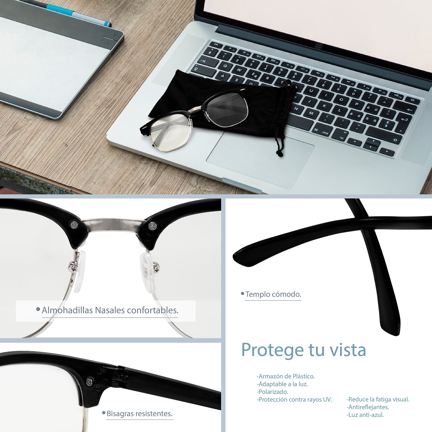 Lentes fotocromáticos para computadora