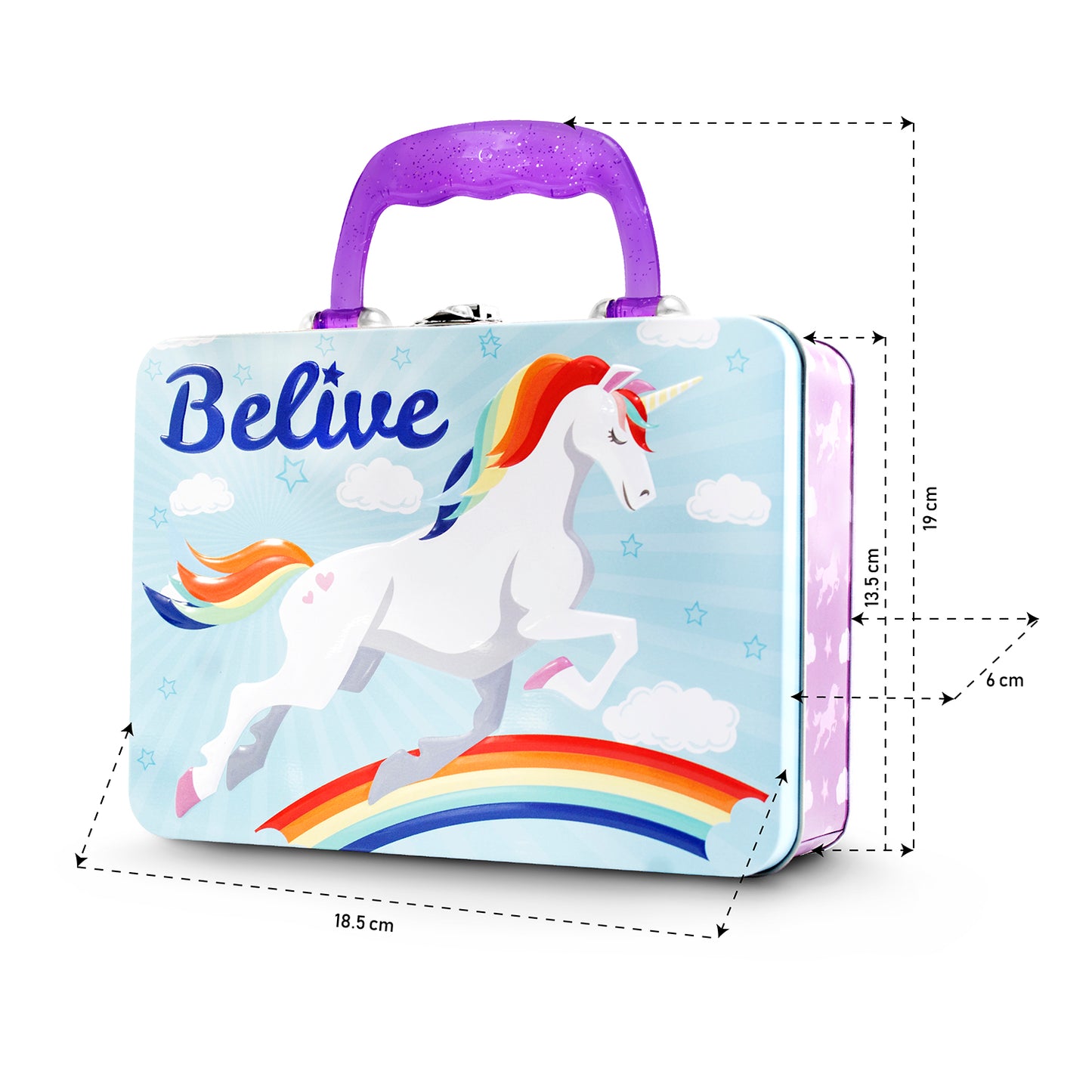 Lonchera metálica Unicornio