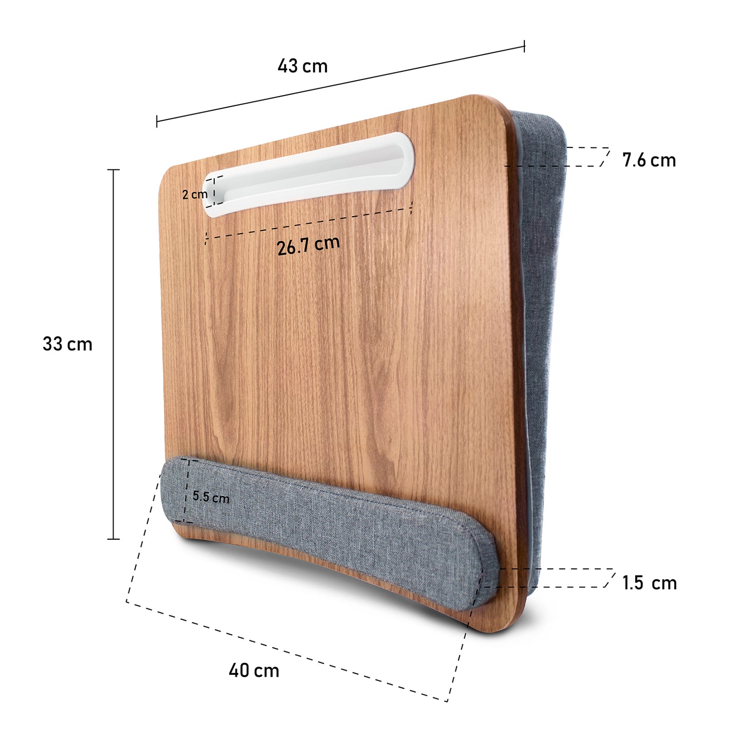 Mesa para laptop acojinada