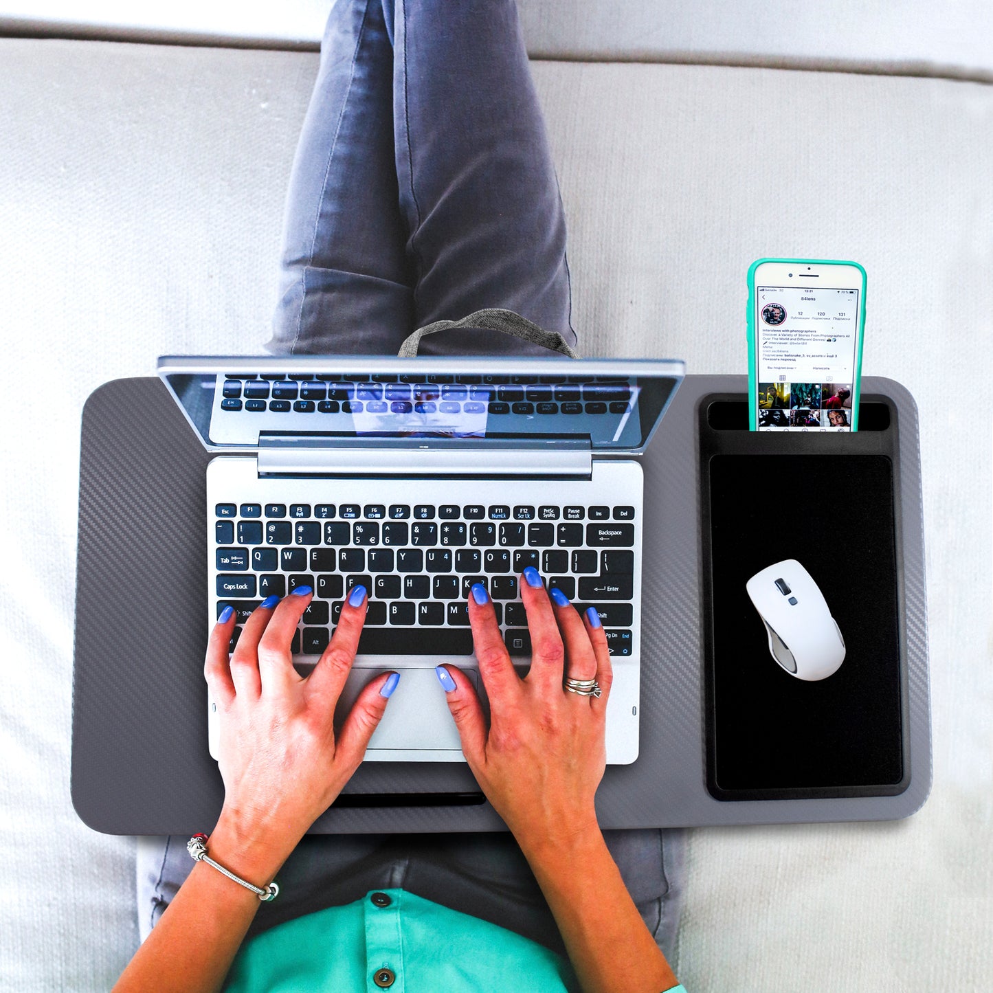 Mesa para laptop gris