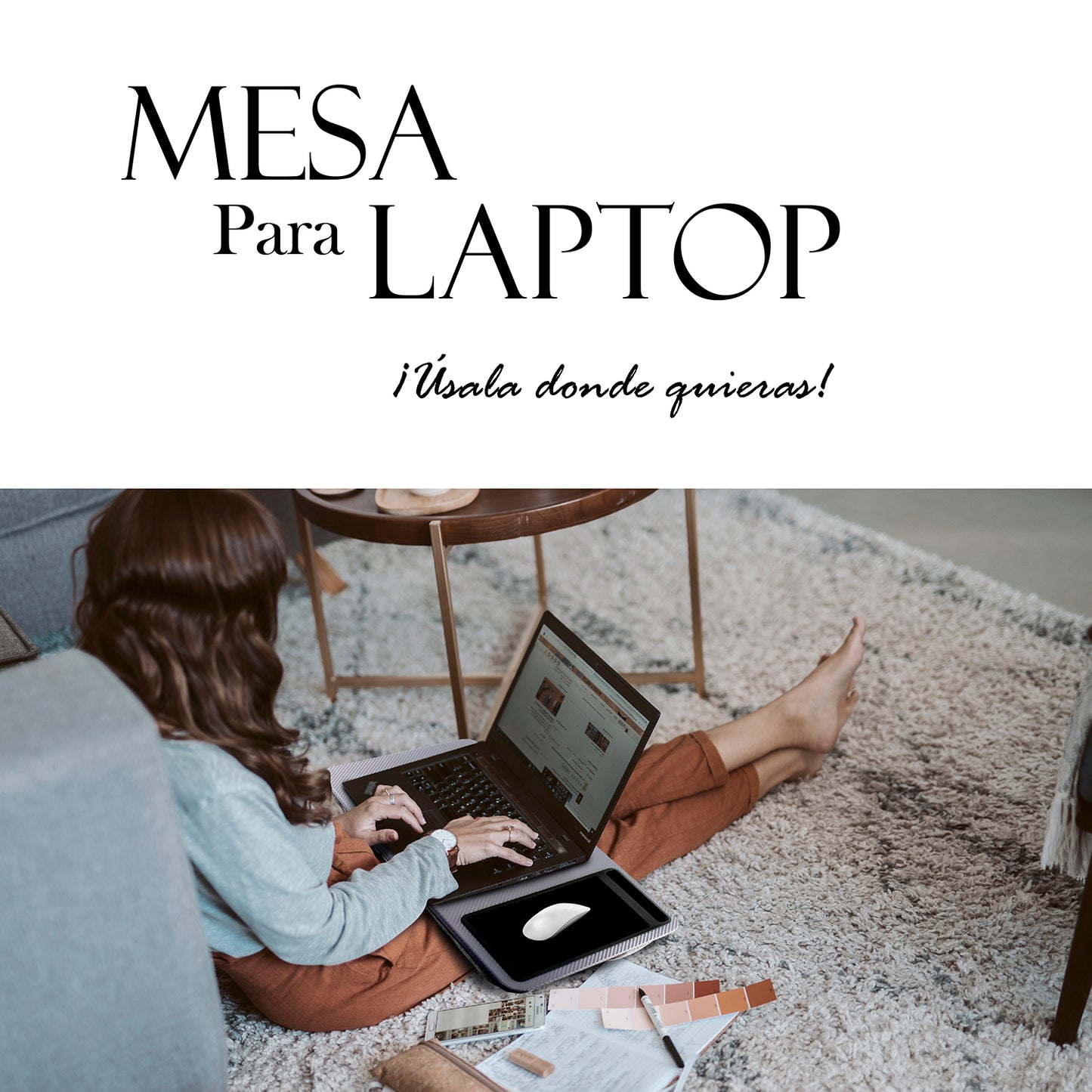 Mesa para laptop gris