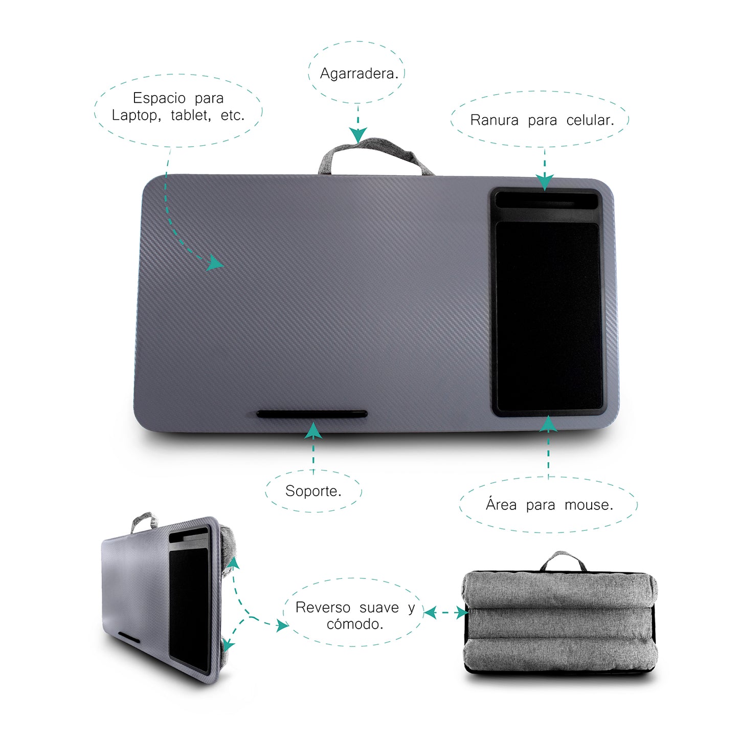 Mesa para laptop gris