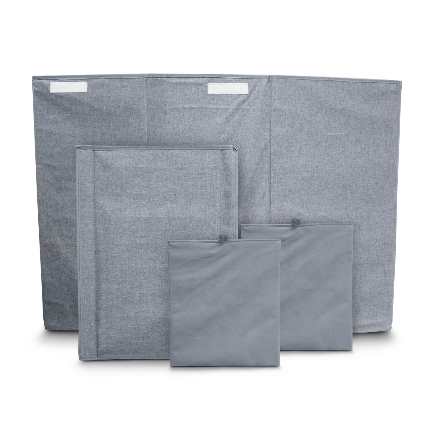 Cesto para Ropa Sucia Gris con Tapa y división