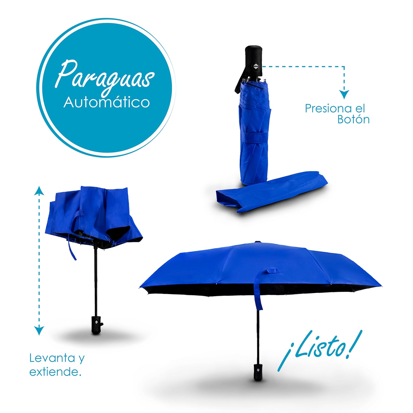 Sombrilla de bolsillo azul