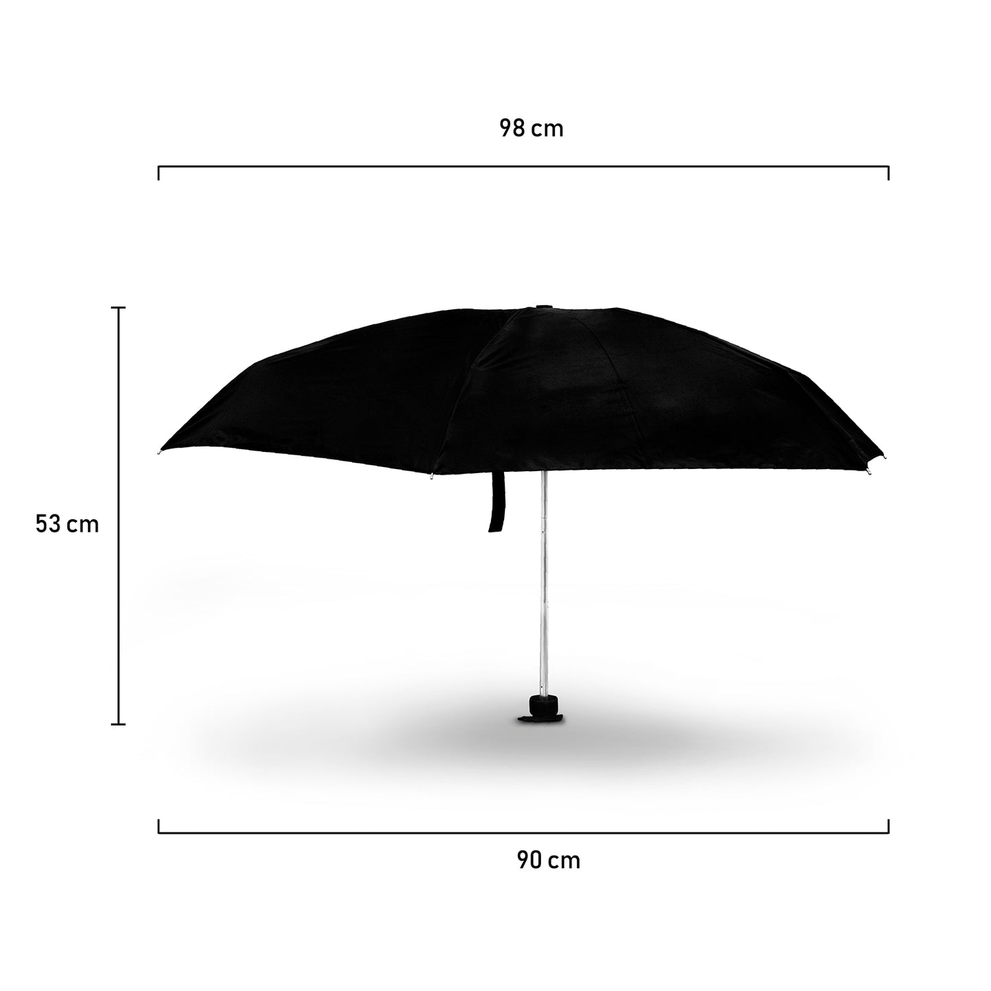 Paraguas De Bolsillo Con Estuche Ideal Para Viajes color negro