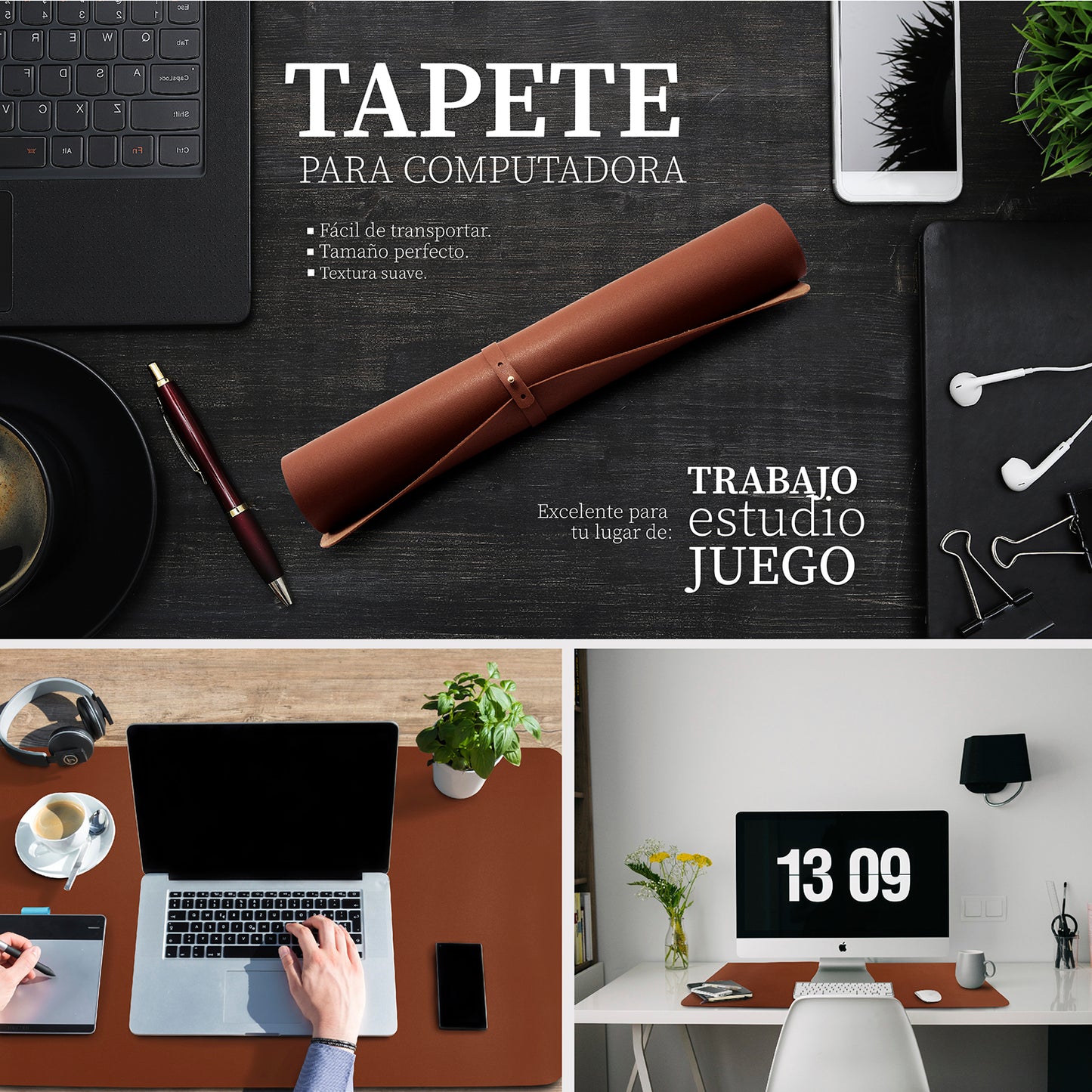 Mousepad piel sintética