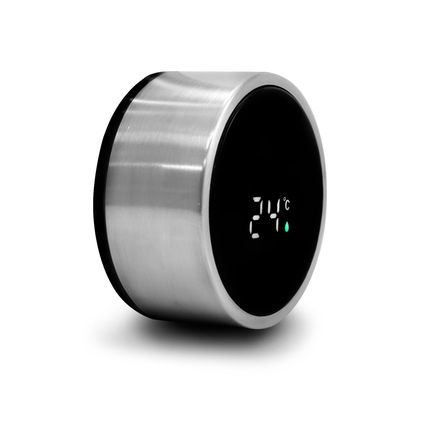 Termo inteligente metálico Pantalla LED color plateado