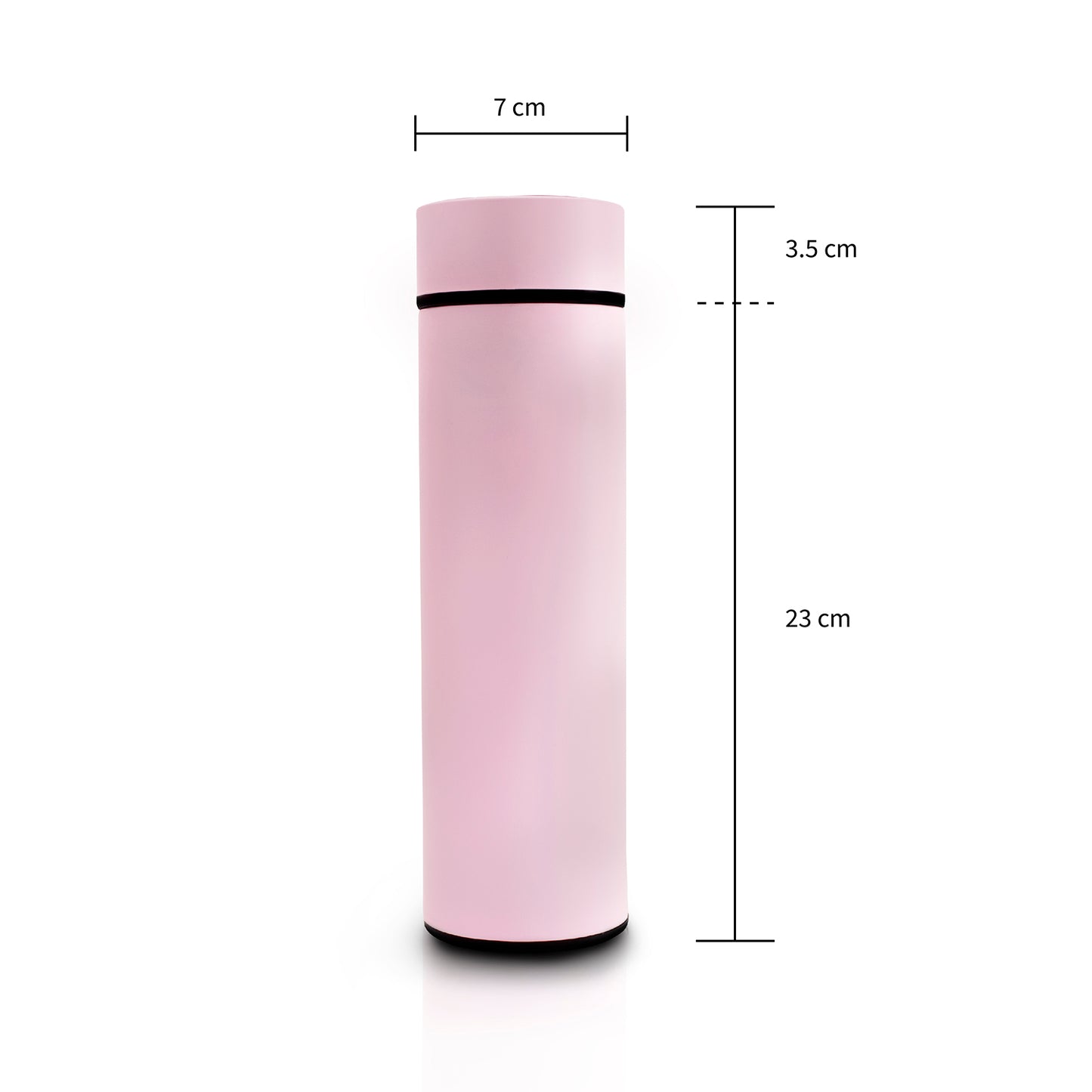 Termo inteligente metálico Pantalla LED color rosa