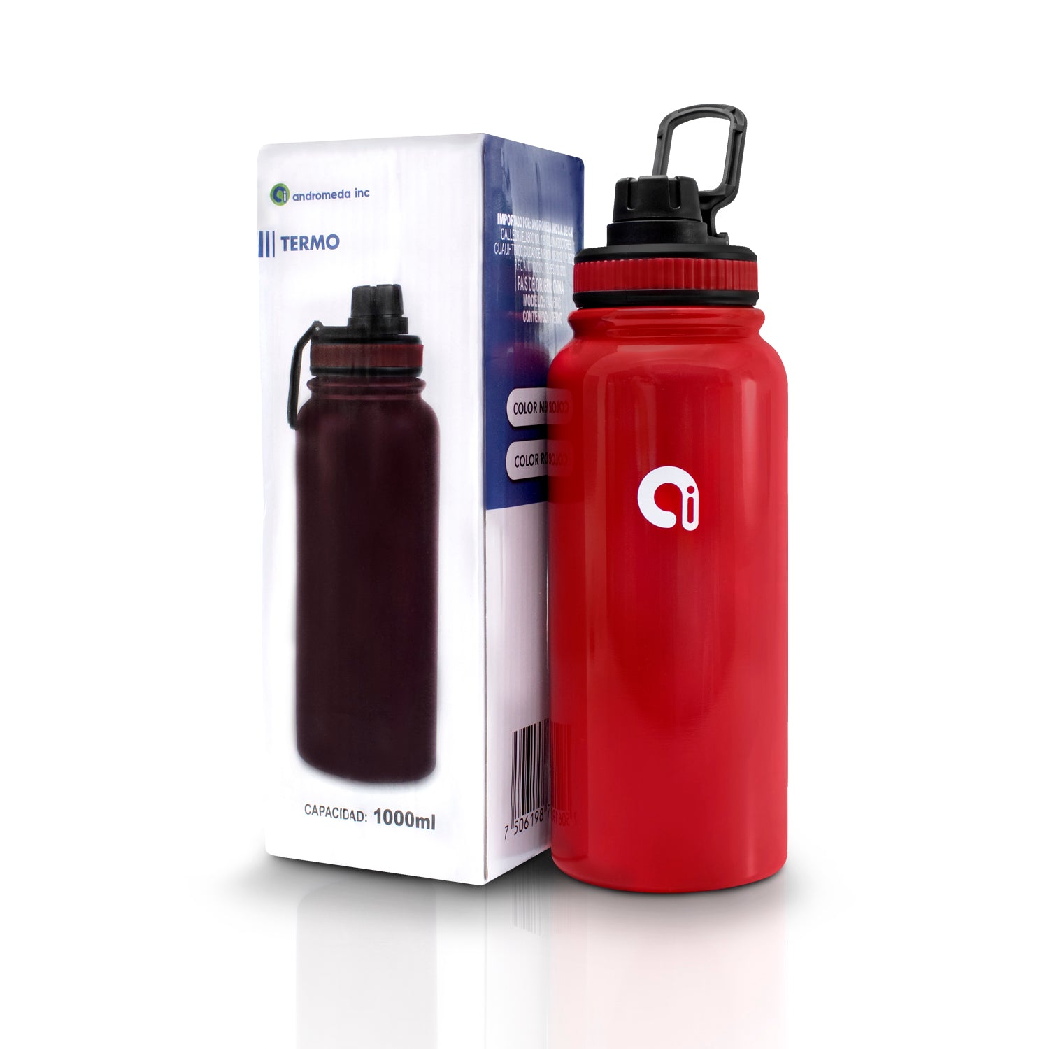Botella Termica, Capacidad De 500 ML. Libre BPA, Acero Inoxidable,  Antigoteo - BigMat