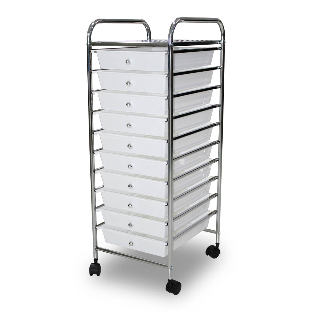 Carrito Organizador Blanco-Metal